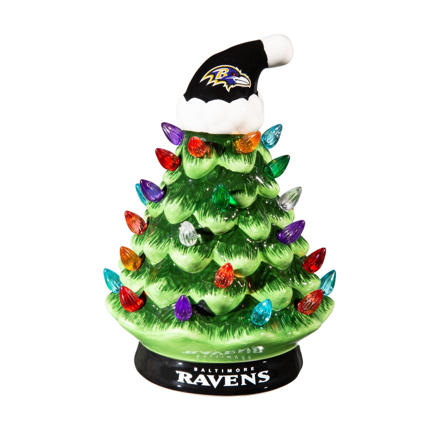 8" LED Ceramic Christmas Tree, Baltimore Ravens - Sports Collectibles, Sports Memorabilia, Sports Fan Shop, Sports Gifts