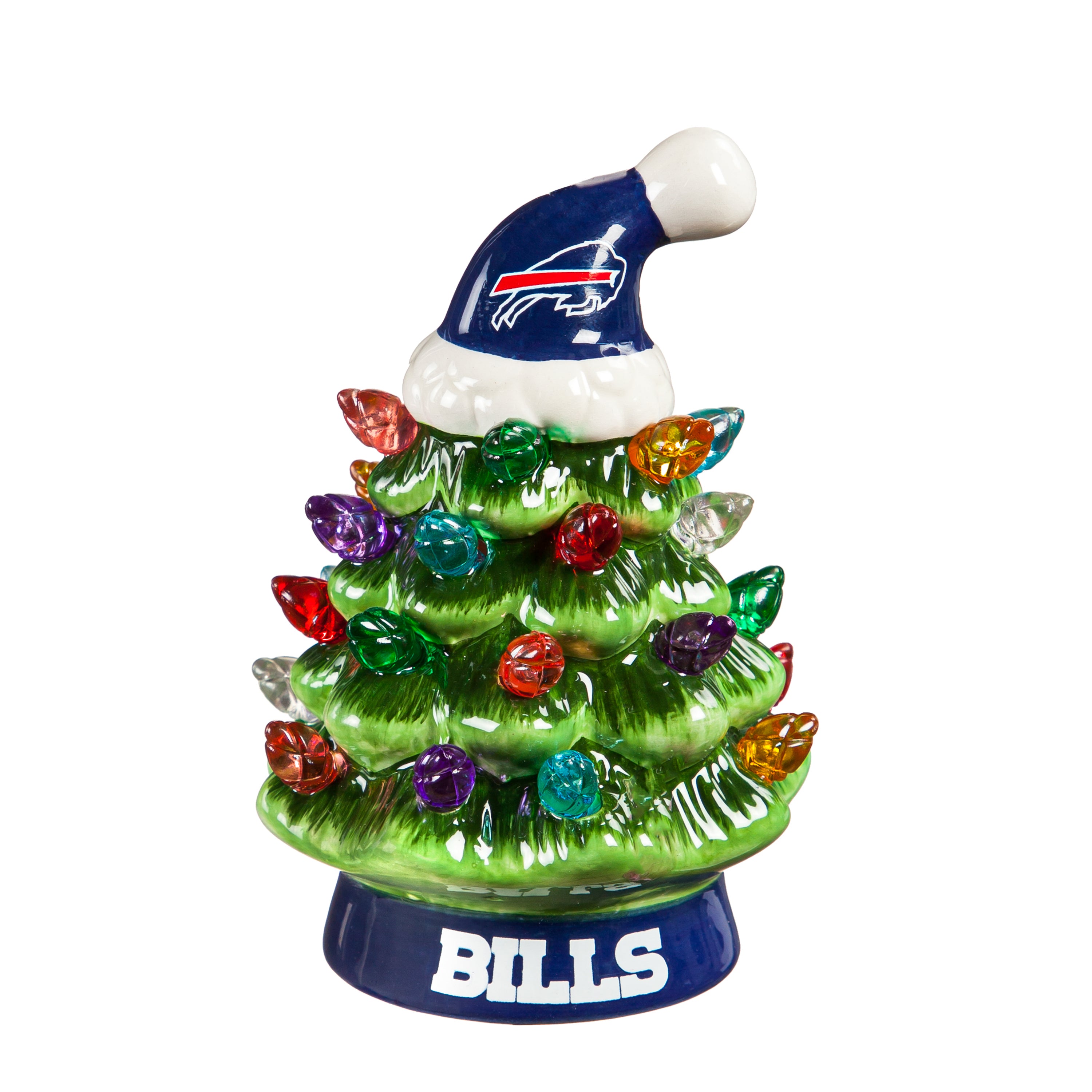4" Mini LED Tabletop Christmas Tree, Buffalo Bills - Sports Collectibles, Sports Memorabilia, Sports Fan Shop, Sports Gifts