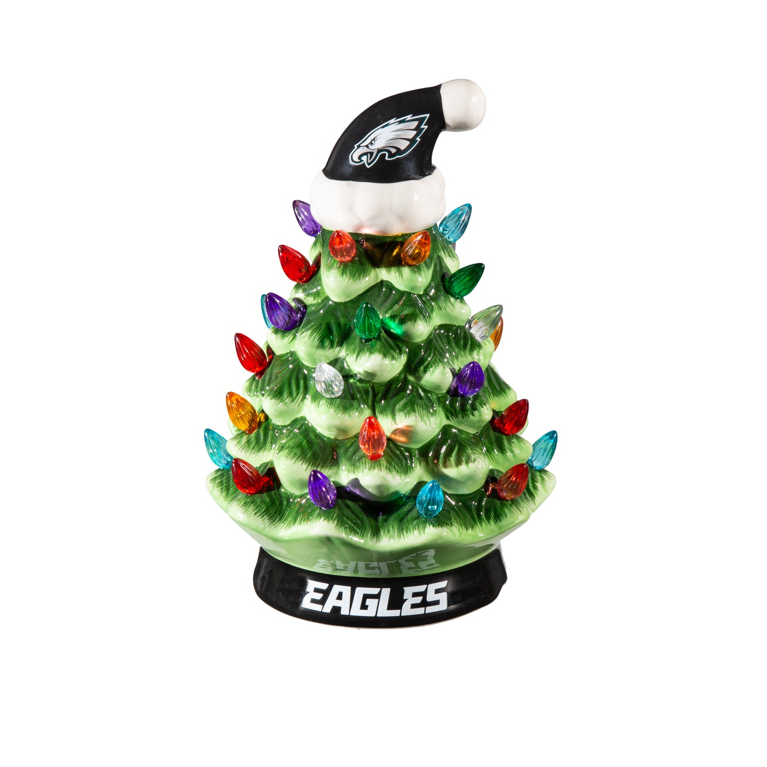 4" LED Ceramic Christmas Tree, Philadelphia Eagles - Sports Collectibles, Sports Memorabilia, Sports Fan Shop, Sports Gifts