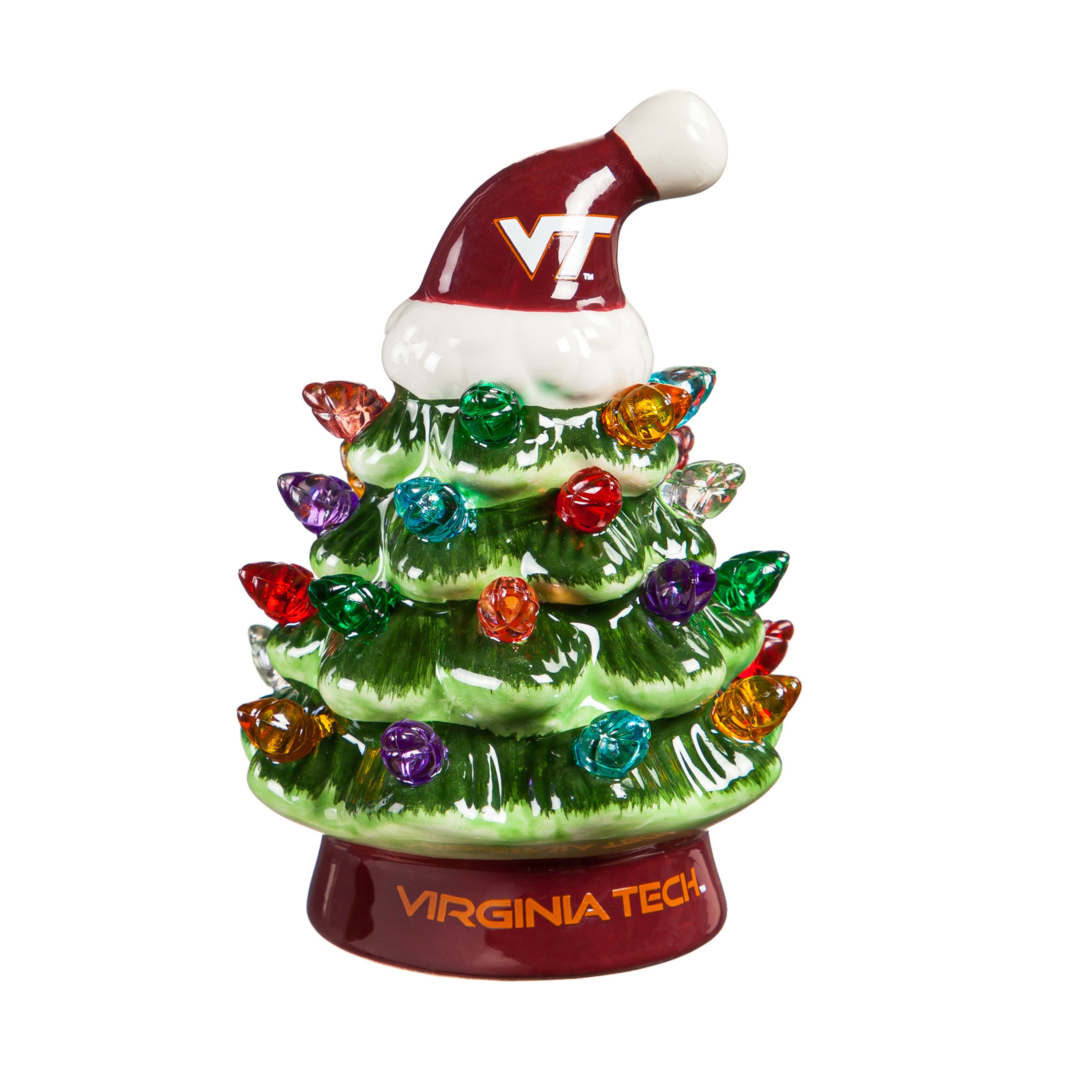 4" Mini LED Tabletop Christmas Tree, Virginia Tech - Sports Collectibles, Sports Memorabilia, Sports Fan Shop, Sports Gifts
