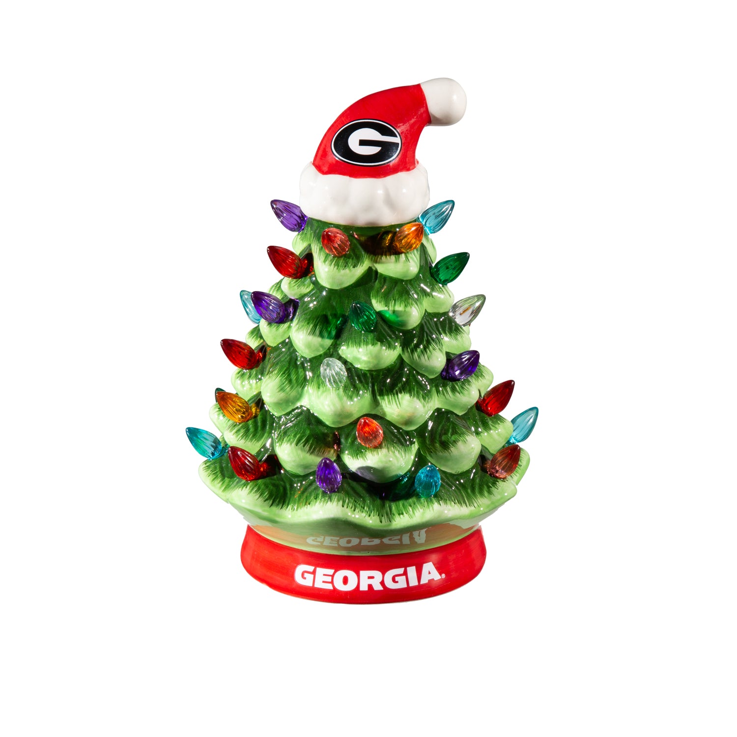 4" LED Ceramic Christmas Tree, University of Georgia - Sports Collectibles, Sports Memorabilia, Sports Fan Shop, Sports Gifts