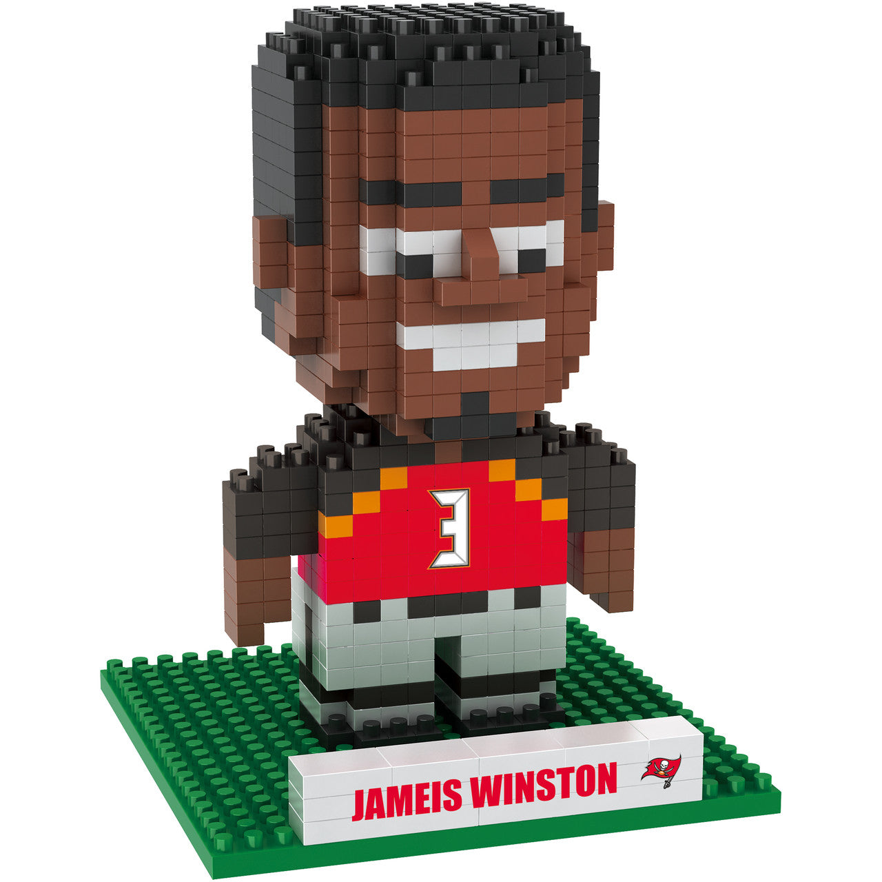 Tampa Bay Buccaneers Puzzle 3D BRXLZ Jameis Winston #3 Design - Sports Collectibles, Sports Memorabilia, Sports Fan Shop, Sports Gifts