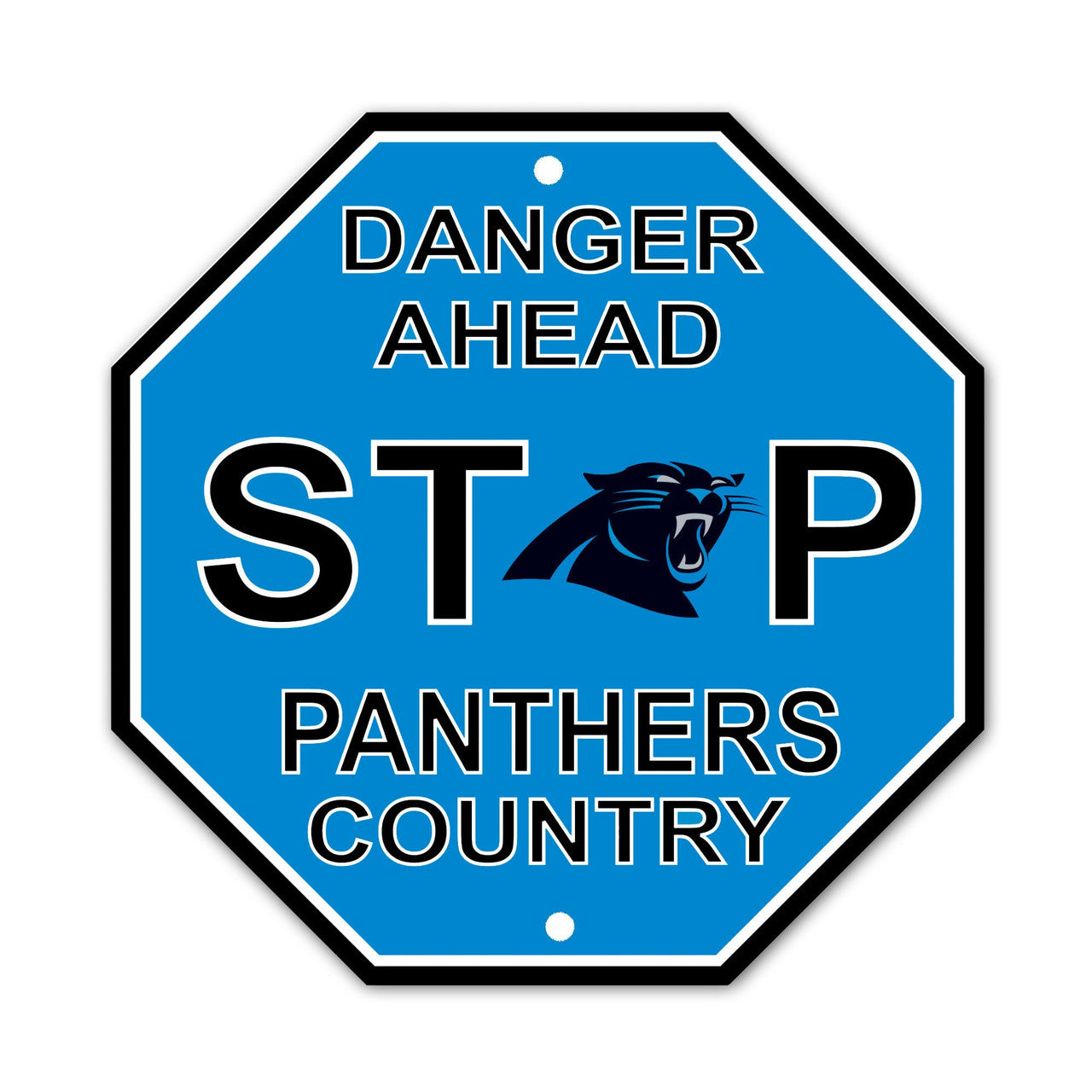 Carolina Panthers Sign 12x12 Plastic Stop Style CO - Sports Collectibles, Sports Memorabilia, Sports Fan Shop, Sports Gifts