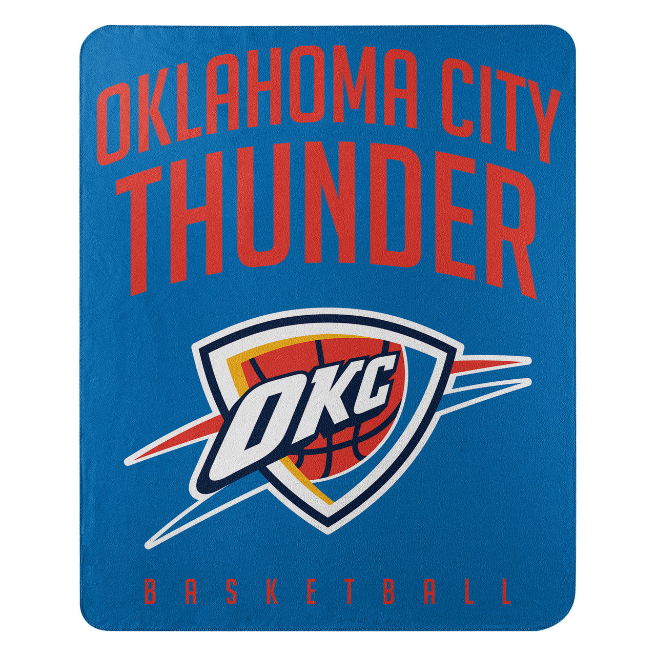 Oklahoma City Thunder Blanket 50x60 Fleece Lay Up Design - Sports Collectibles, Sports Memorabilia, Sports Fan Shop, Sports Gifts