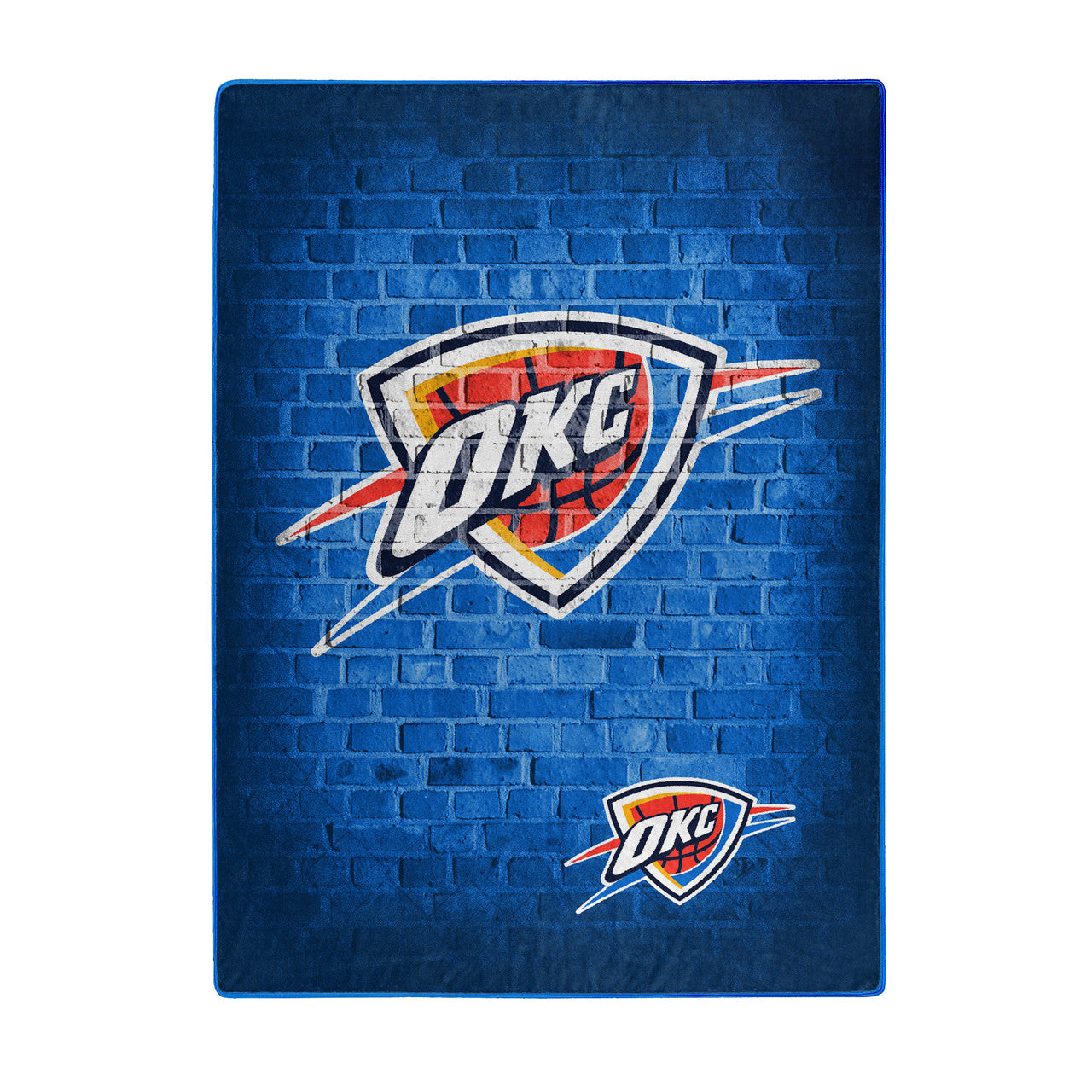 Oklahoma City Thunder Blanket 60x80 Raschel Street Design - Special Order - Sports Collectibles, Sports Memorabilia, Sports Fan Shop, Sports Gifts