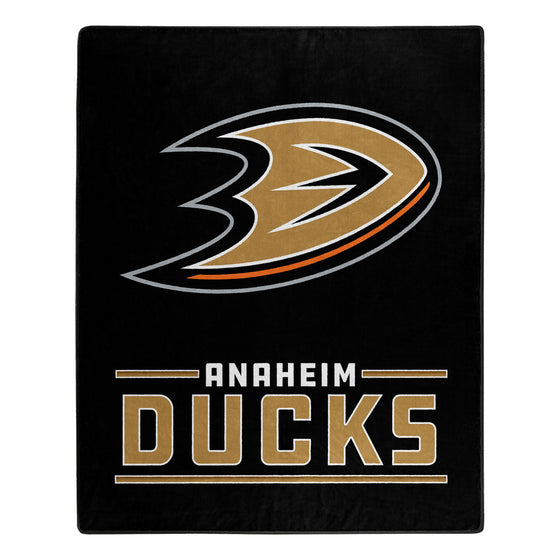 Anaheim Ducks Blanket 50x60 Raschel Interference Design - Sports Collectibles, Sports Memorabilia, Sports Fan Shop, Sports Gifts