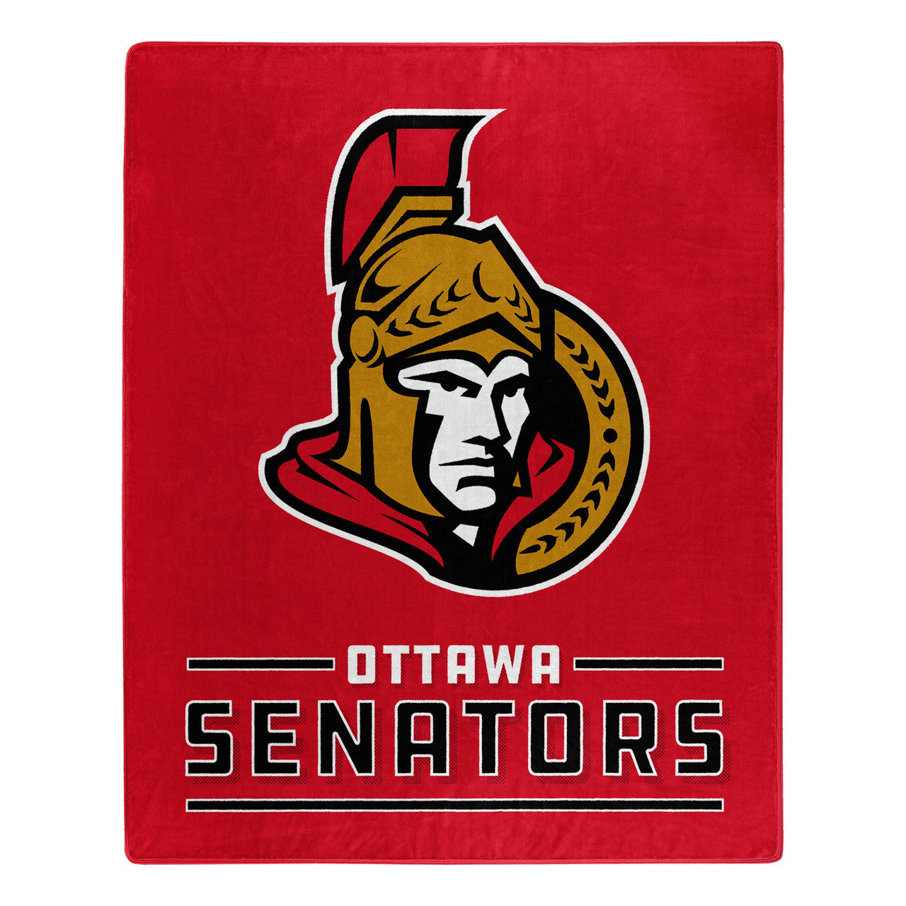 Ottawa Senators Blanket 50x60 Raschel Interference Design - Special Order - Sports Collectibles, Sports Memorabilia, Sports Fan Shop, Sports Gifts