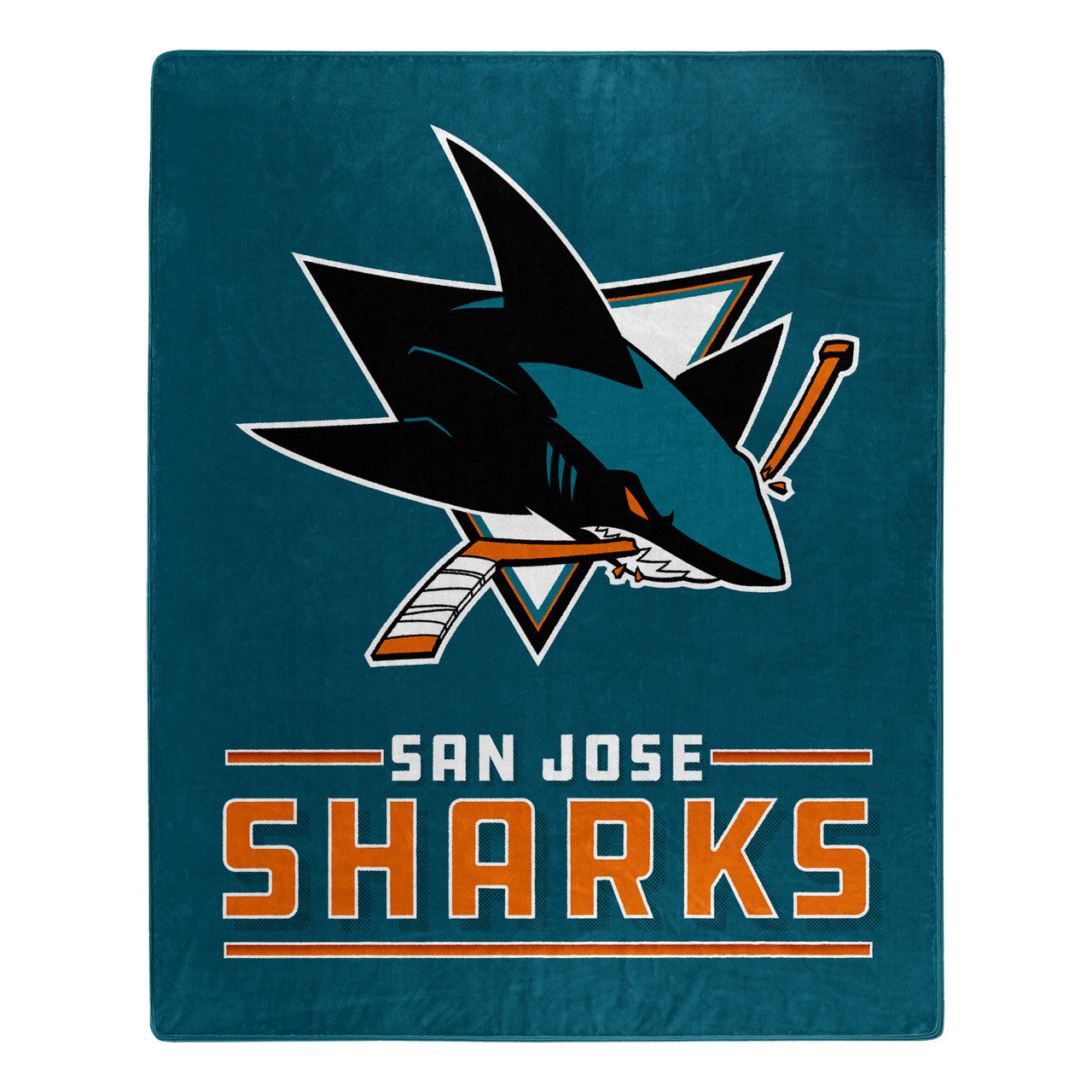 San Jose Sharks Blanket 50x60 Raschel Interference Design - Sports Collectibles, Sports Memorabilia, Sports Fan Shop, Sports Gifts