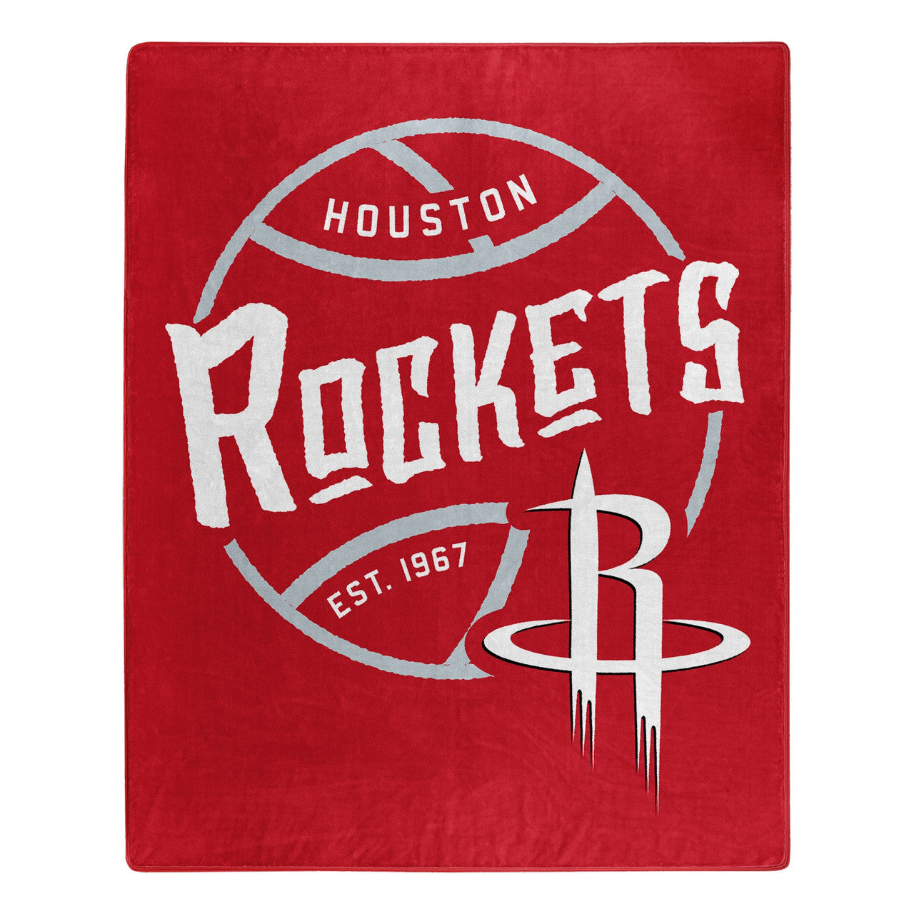 Houston Rockets Blanket 50x60 Raschel Blacktop Design - Sports Collectibles, Sports Memorabilia, Sports Fan Shop, Sports Gifts