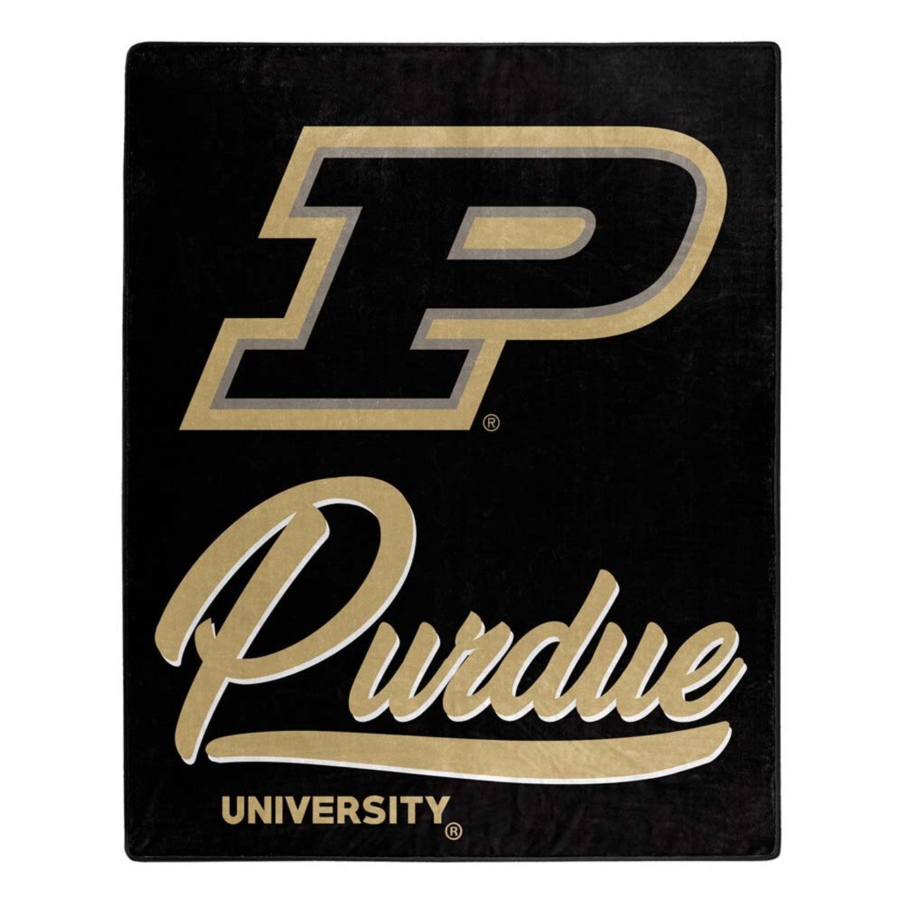 Purdue Boilermakers Blanket 50x60 Raschel Signature Design - Sports Collectibles, Sports Memorabilia, Sports Fan Shop, Sports Gifts