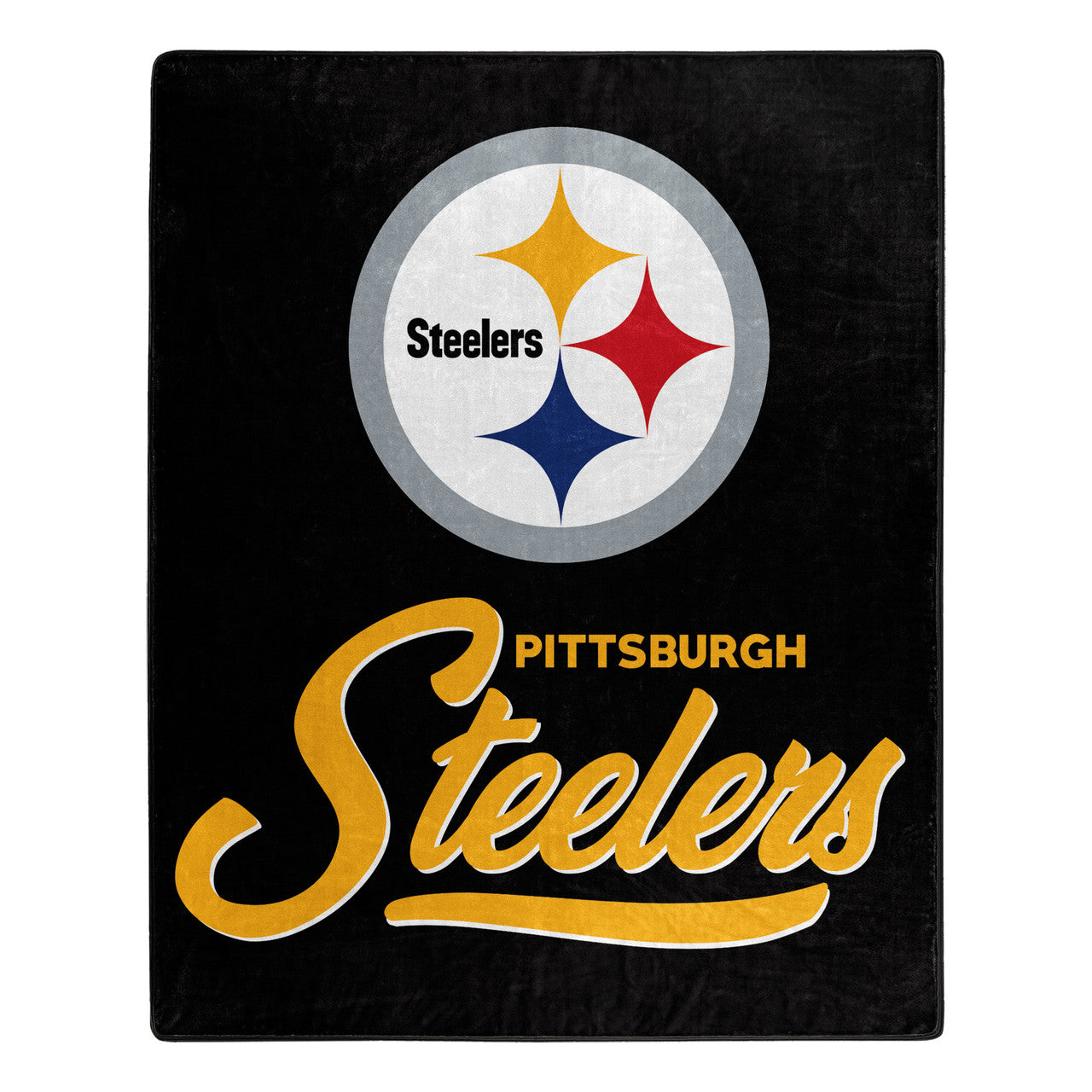 Pittsburgh Steelers Blanket 50x60 Raschel Signature Design - Sports Collectibles, Sports Memorabilia, Sports Fan Shop, Sports Gifts