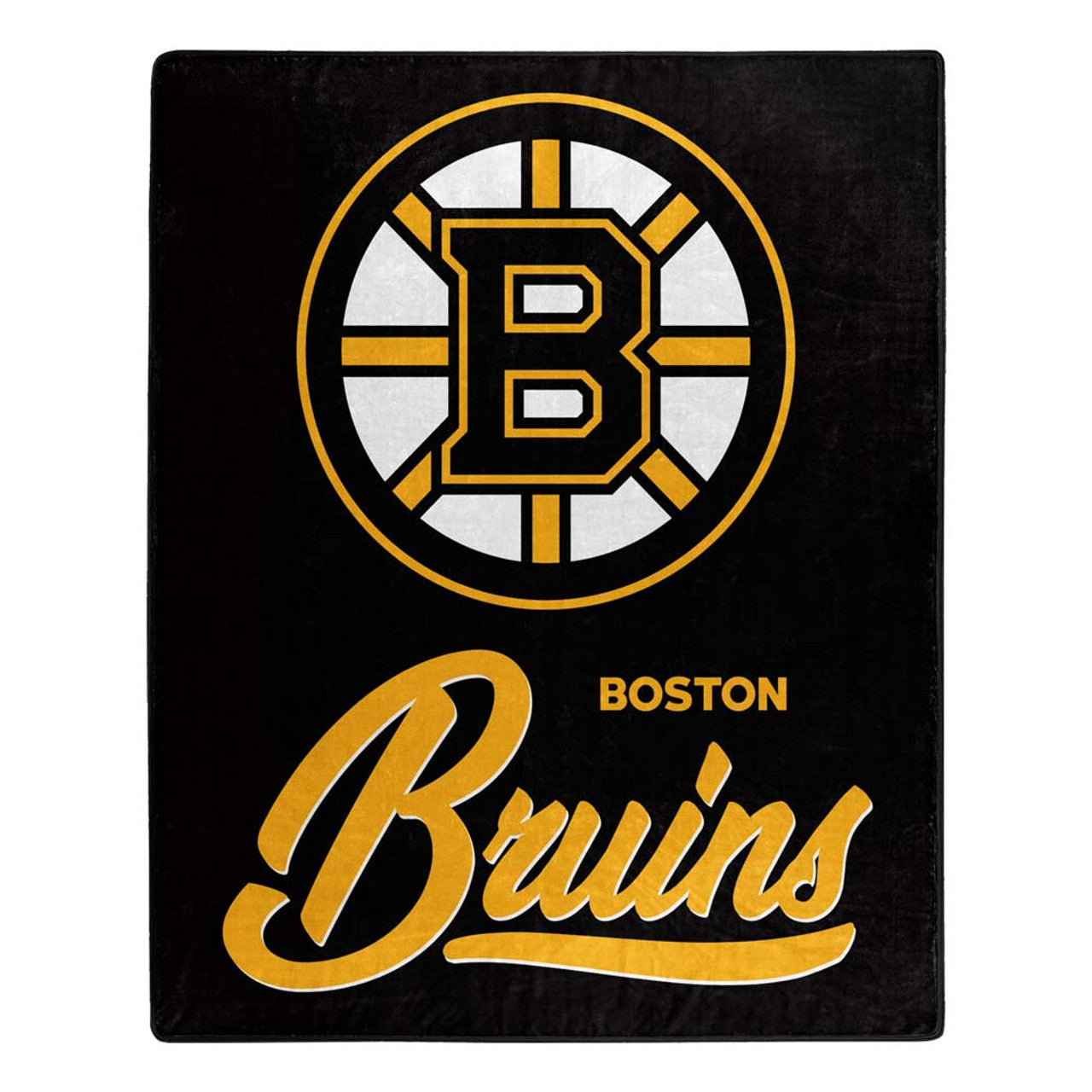 Boston Bruins Blanket 50x60 Raschel Signature Design - Sports Collectibles, Sports Memorabilia, Sports Fan Shop, Sports Gifts