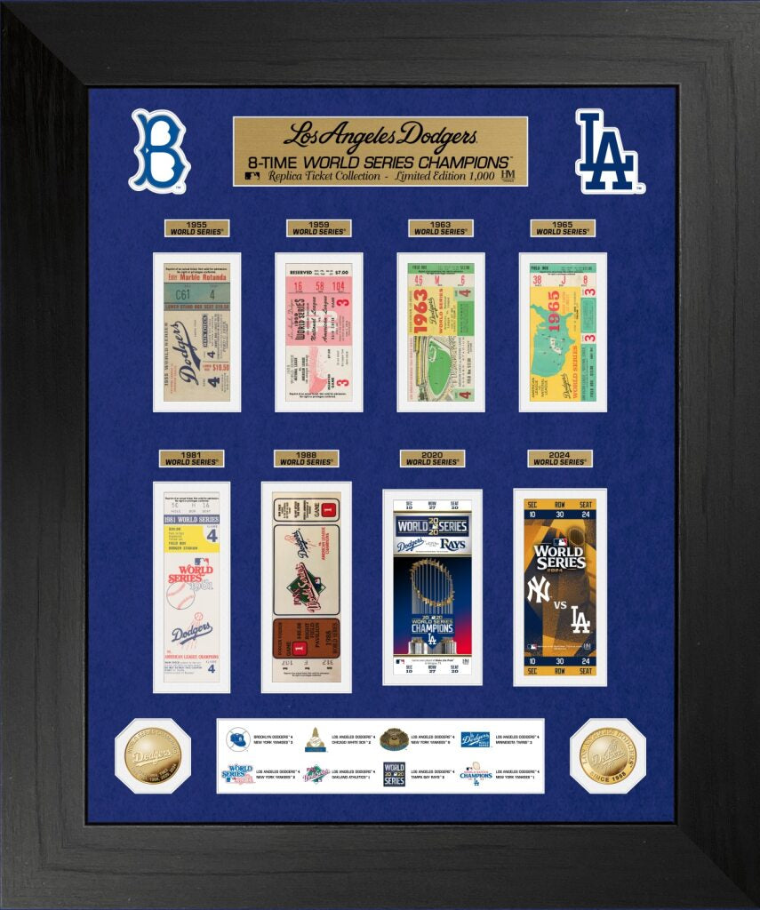 LA Dodgers Deluxe World Series Ticket Gold Coin Photo Mint - Sports Collectibles, Sports Memorabilia, Sports Fan Shop, Sports Gifts
