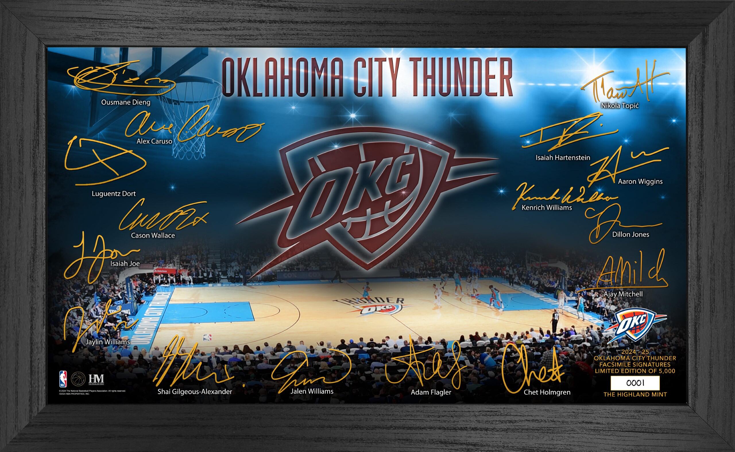 Oklahoma City Thunder 2024-25 Signature Court - Sports Collectibles, Sports Memorabilia, Sports Fan Shop, Sports Gifts