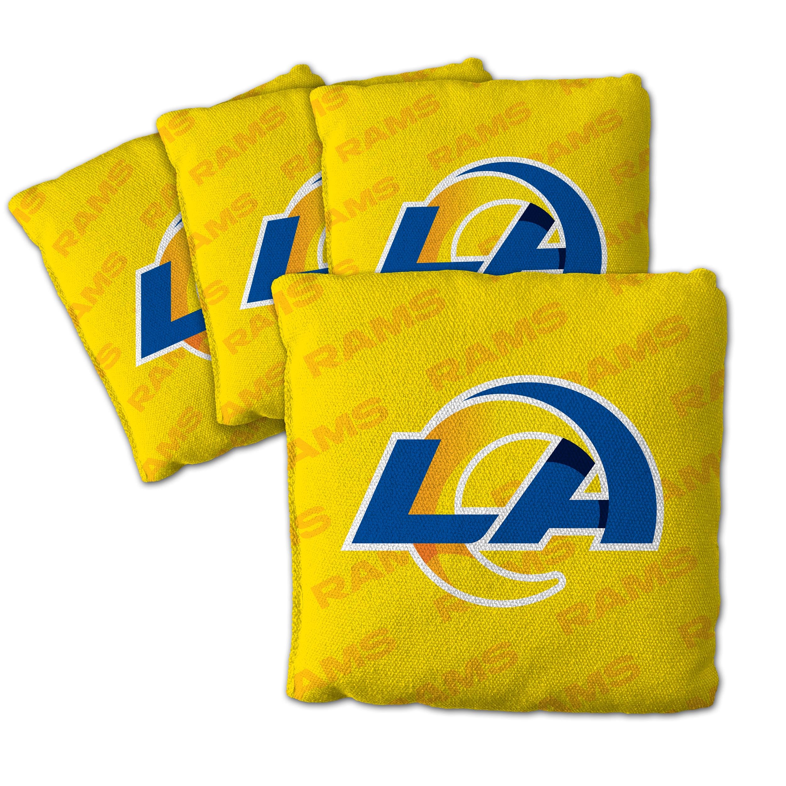 YouTheFan NFL Los Angeles Rams Cornhole Bags - 4PK - Yellow - Sports Collectibles, Sports Memorabilia, Sports Fan Shop, Sports Gifts
