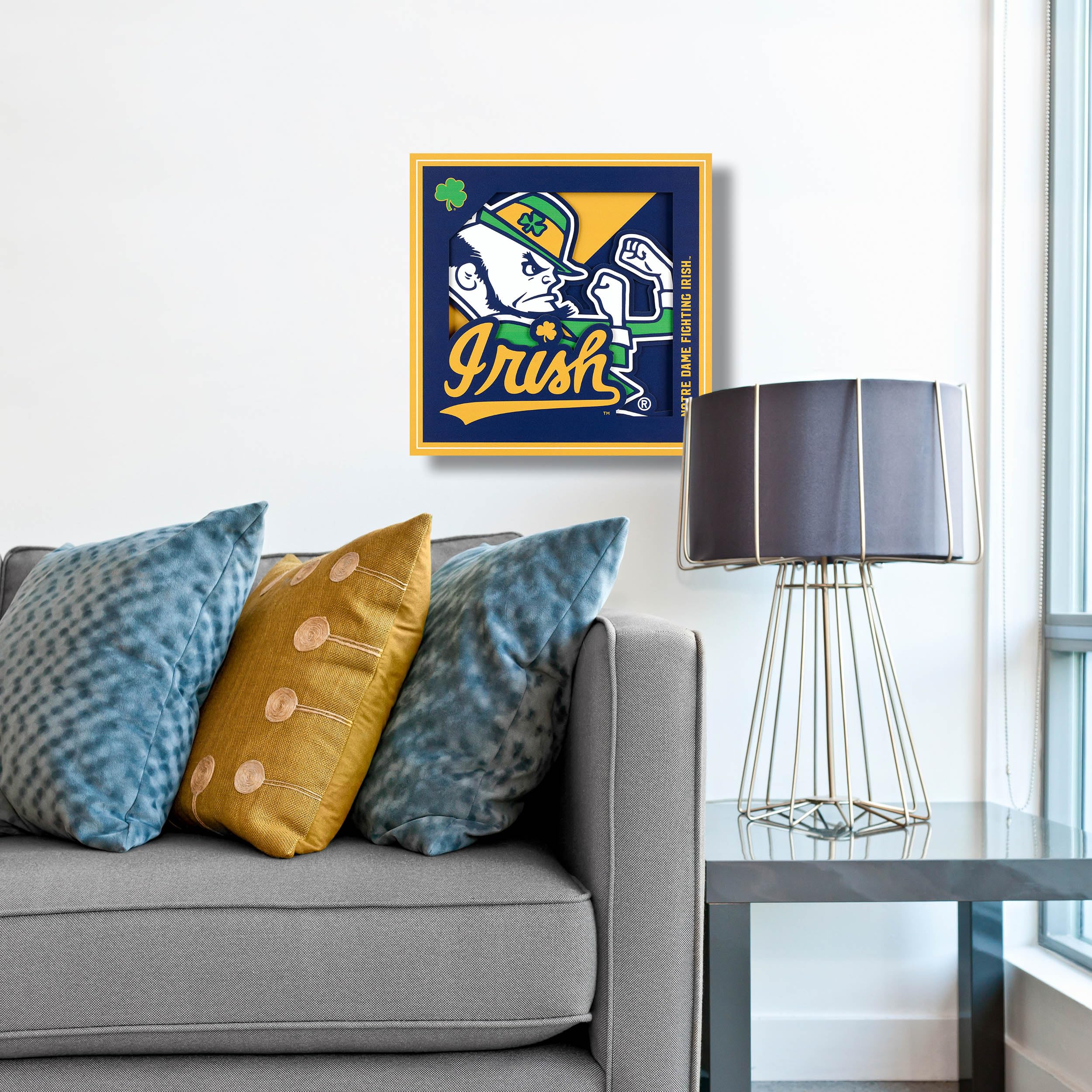 YouTheFan NCAA Notre Dame Fighting Irish 3D Logo Series Wall Art - 12x12 - Sports Collectibles, Sports Memorabilia, Sports Fan Shop, Sports Gifts