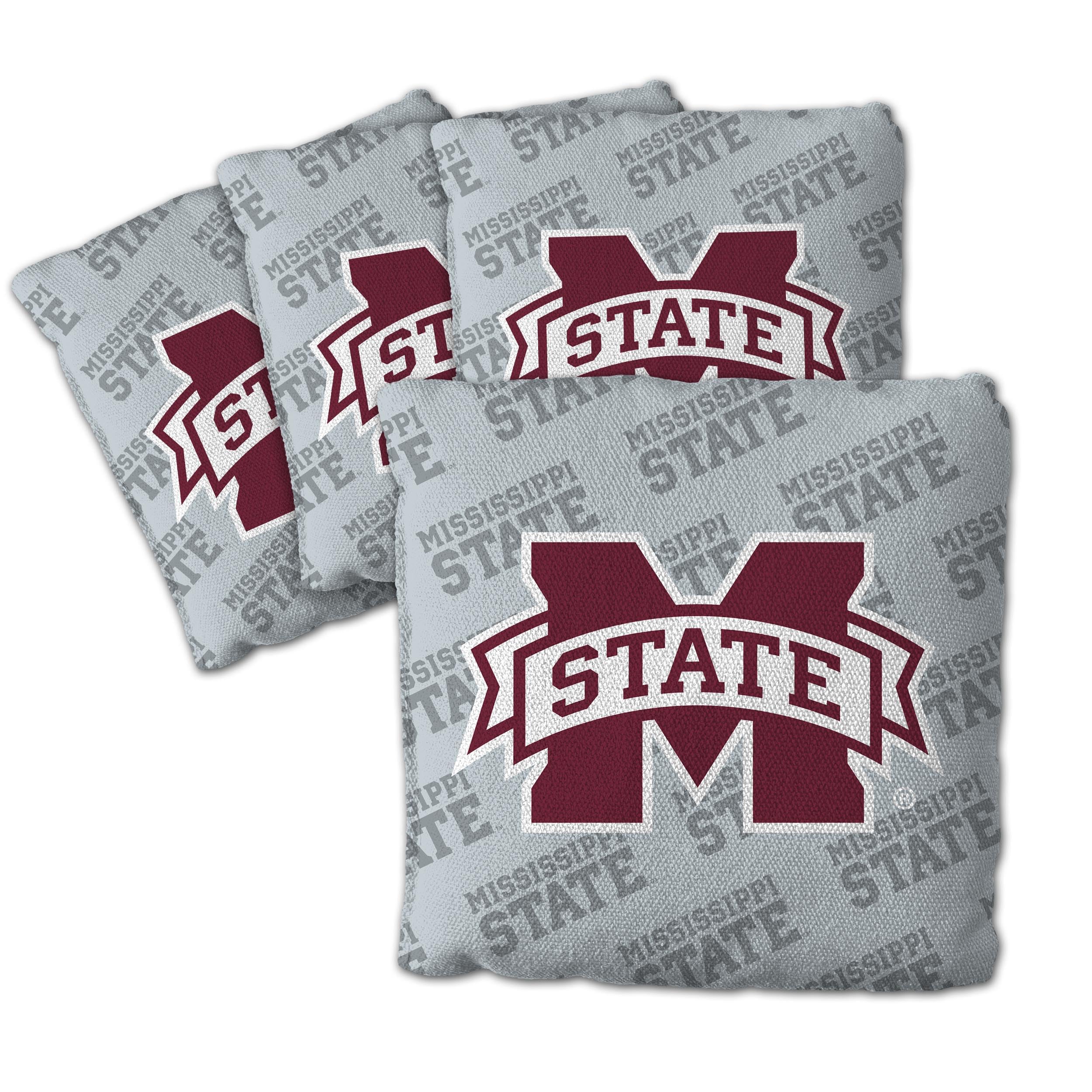 YouTheFan NCAA Mississippi State Bulldogs Cornhole Bags - 4PK - Grey - Sports Collectibles, Sports Memorabilia, Sports Fan Shop, Sports Gifts