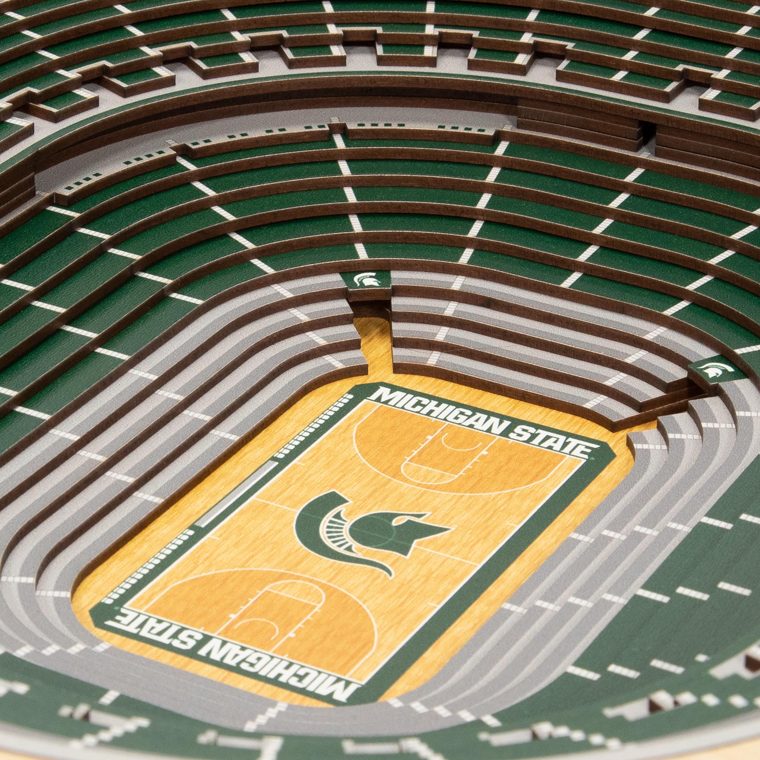 YouTheFan NCAA Michigan State Spartans 25-Layer StadiumViews 3D Wall Art - Breslin Center - Sports Collectibles, Sports Memorabilia, Sports Fan Shop, Sports Gifts