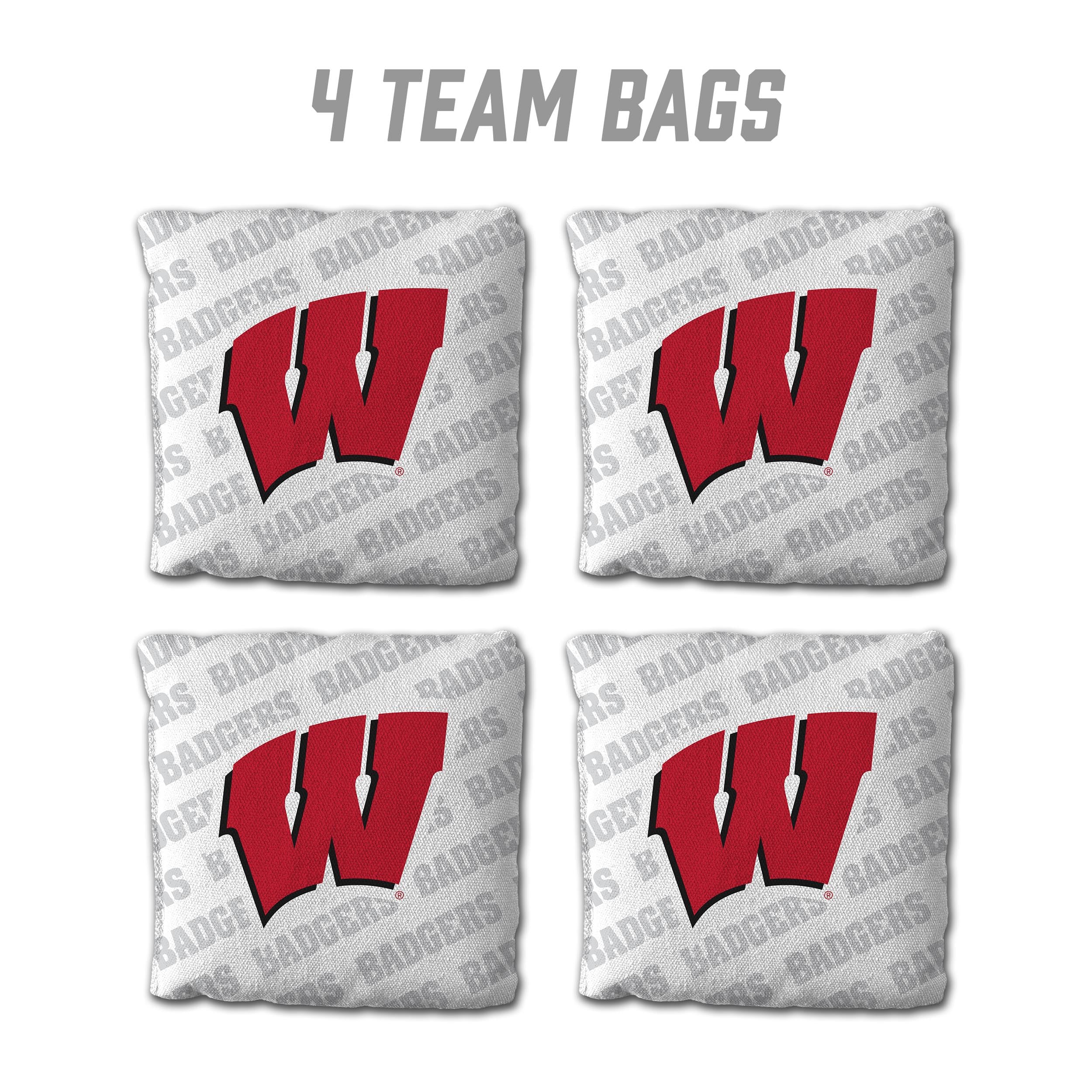 YouTheFan NCAA Wisconsin Badgers - Cornhole Bags - 4PK - White - Sports Collectibles, Sports Memorabilia, Sports Fan Shop, Sports Gifts