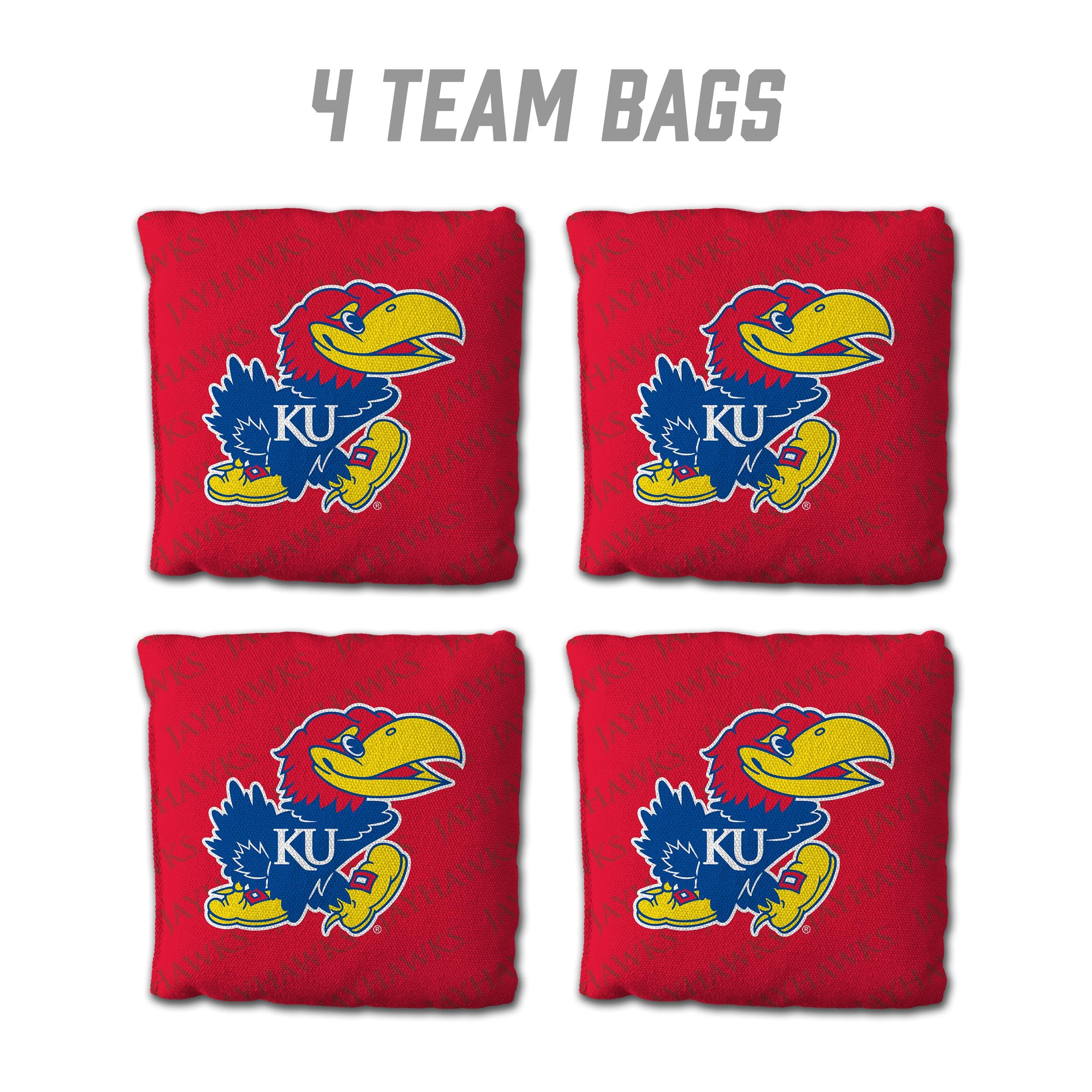 YouTheFan NCAA Kansas Jayhawks Cornhole Bags - 4PK - Red - Sports Collectibles, Sports Memorabilia, Sports Fan Shop, Sports Gifts