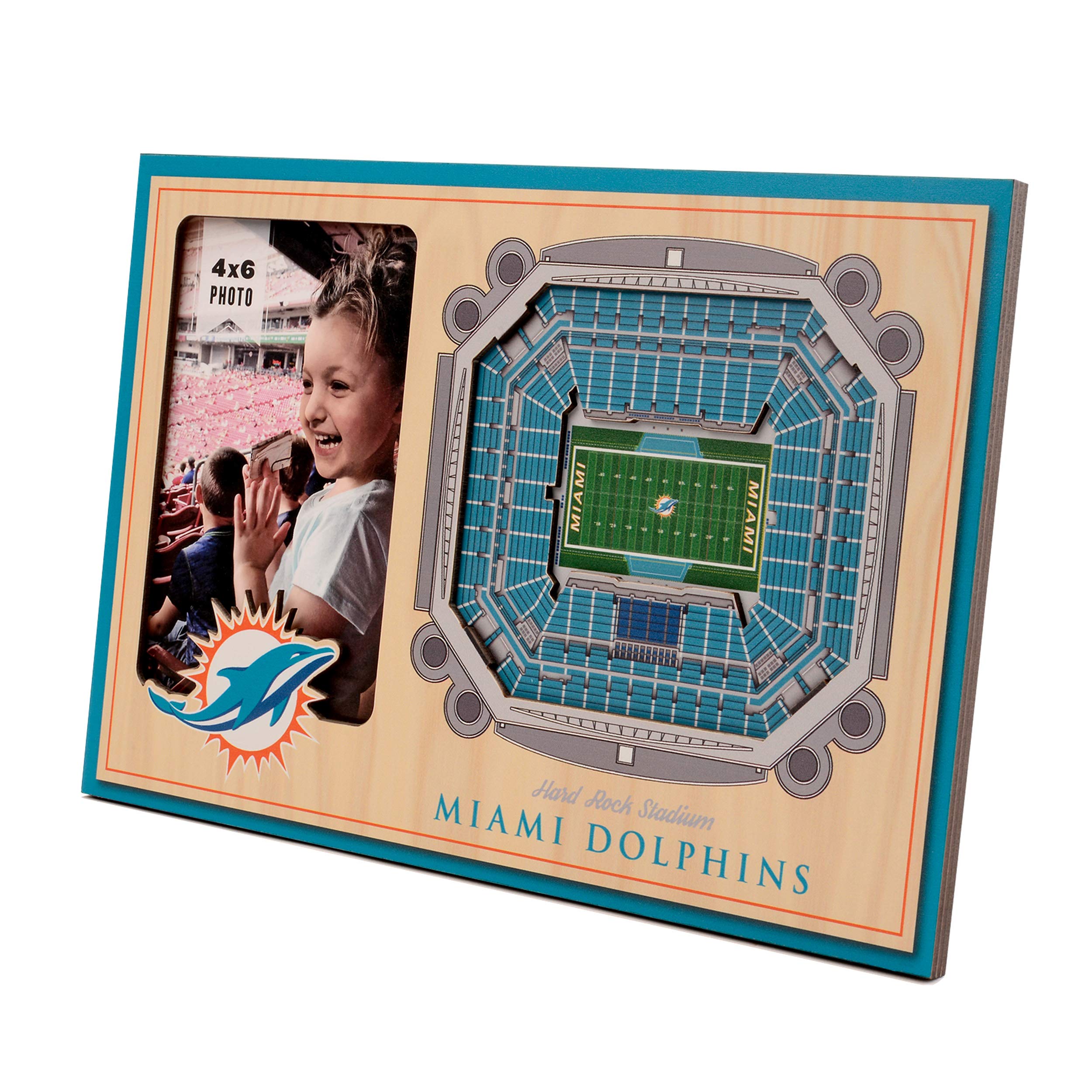 YouTheFan NFL Miami Dolphins 3D StadiumViews Picture Frame - Sports Collectibles, Sports Memorabilia, Sports Fan Shop, Sports Gifts