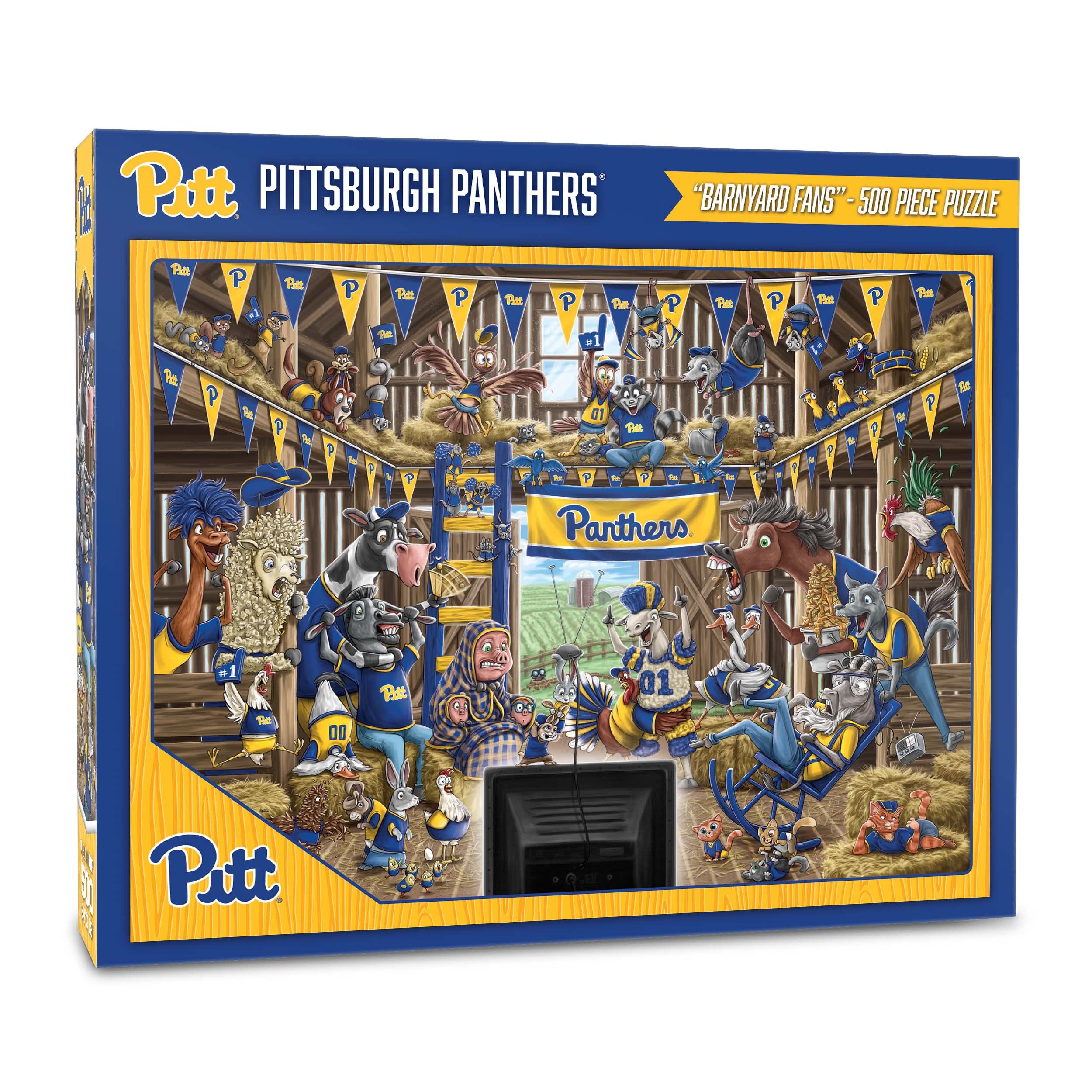 YouTheFan NCAA Pittsburgh Panthers Barnyard Fans 500pc Puzzle - Sports Collectibles, Sports Memorabilia, Sports Fan Shop, Sports Gifts