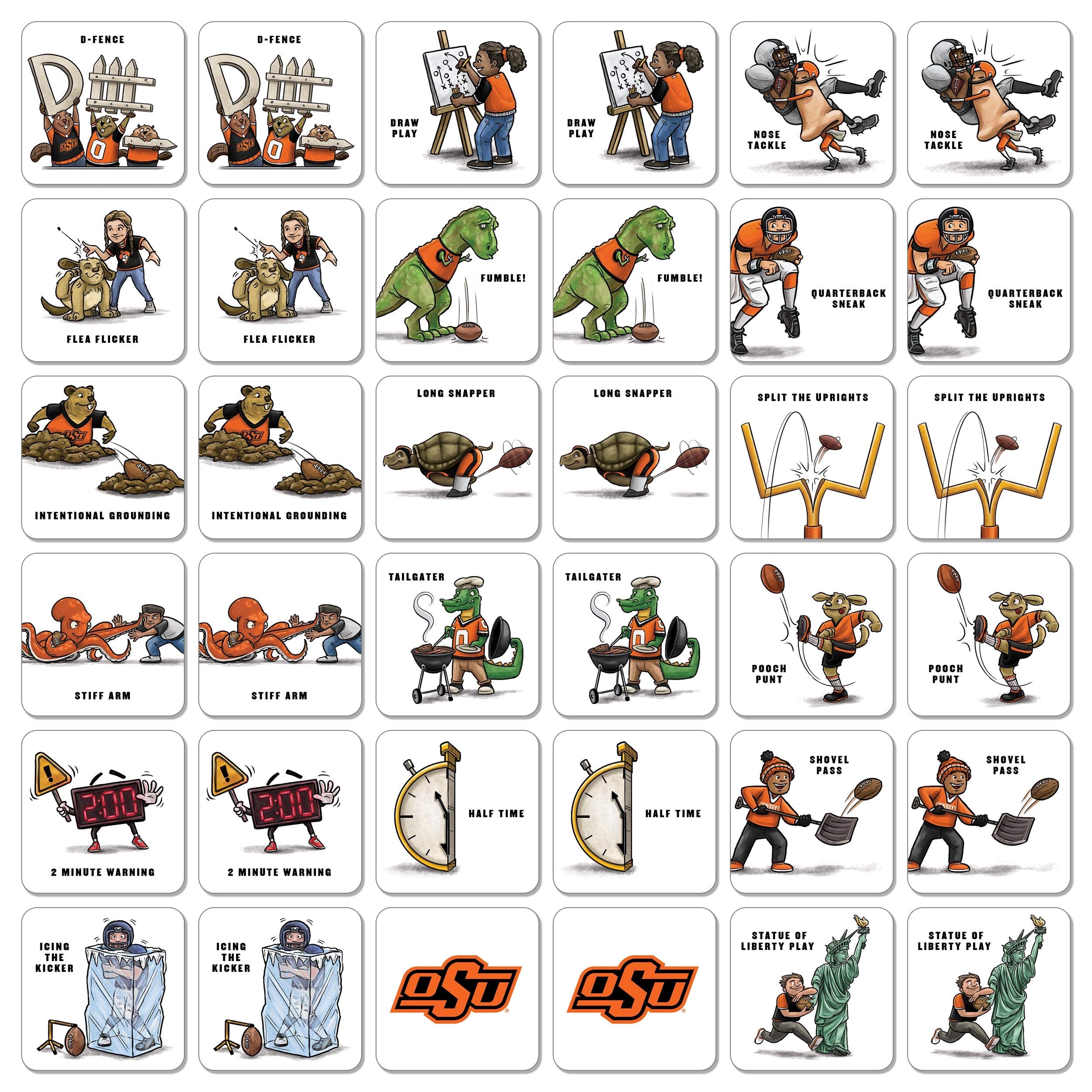 YouTheFan NCAA Oklahoma State Cowboys Licensed Memory Match Game - Sports Collectibles, Sports Memorabilia, Sports Fan Shop, Sports Gifts