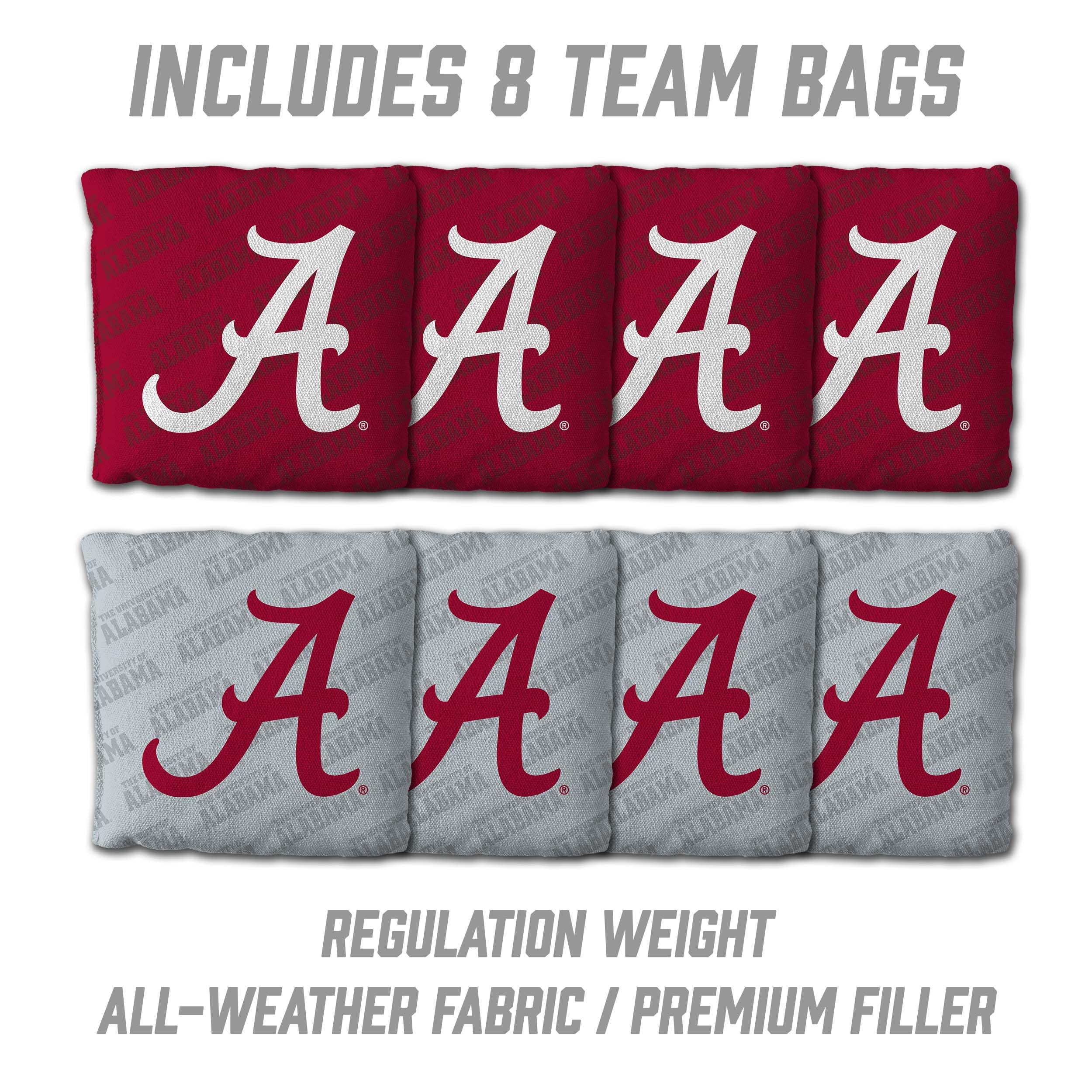 YouTheFan NCAA Alabama Crimson Tide 2’ x 4’ Professional Wood Cornhole Game with Logo Bags - Sports Collectibles, Sports Memorabilia, Sports Fan Shop, Sports Gifts