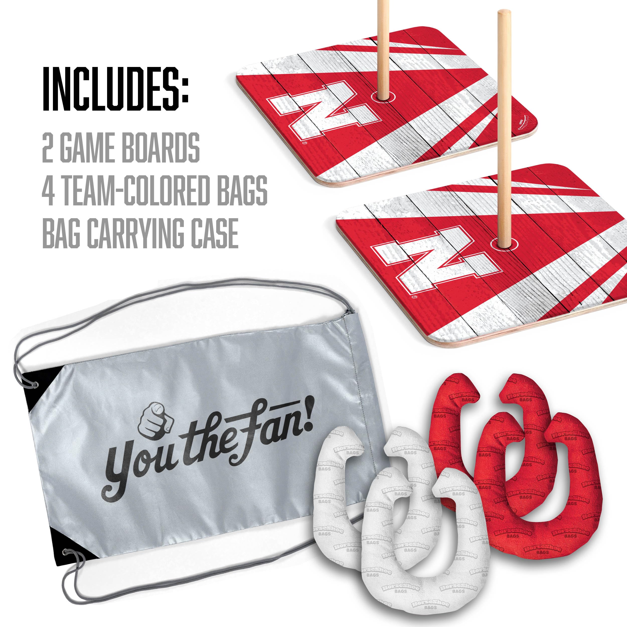 YouTheFan NCAA Nebraska Cornhuskers Horseshoe Bags - Sports Collectibles, Sports Memorabilia, Sports Fan Shop, Sports Gifts