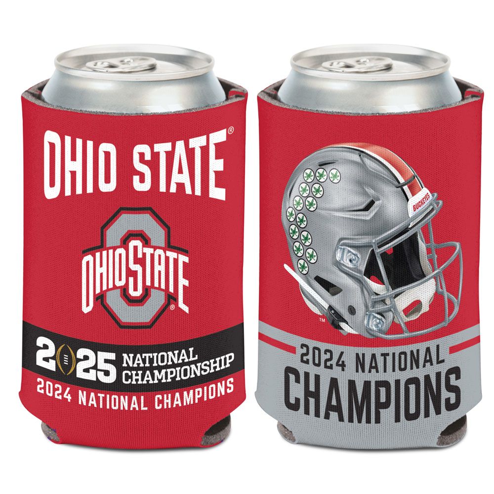 2024-2025 National Football Champions Ohio State Buckeyes CFP Can Cooler 12 oz. - Sports Collectibles, Sports Memorabilia, Sports Fan Shop, Sports Gifts