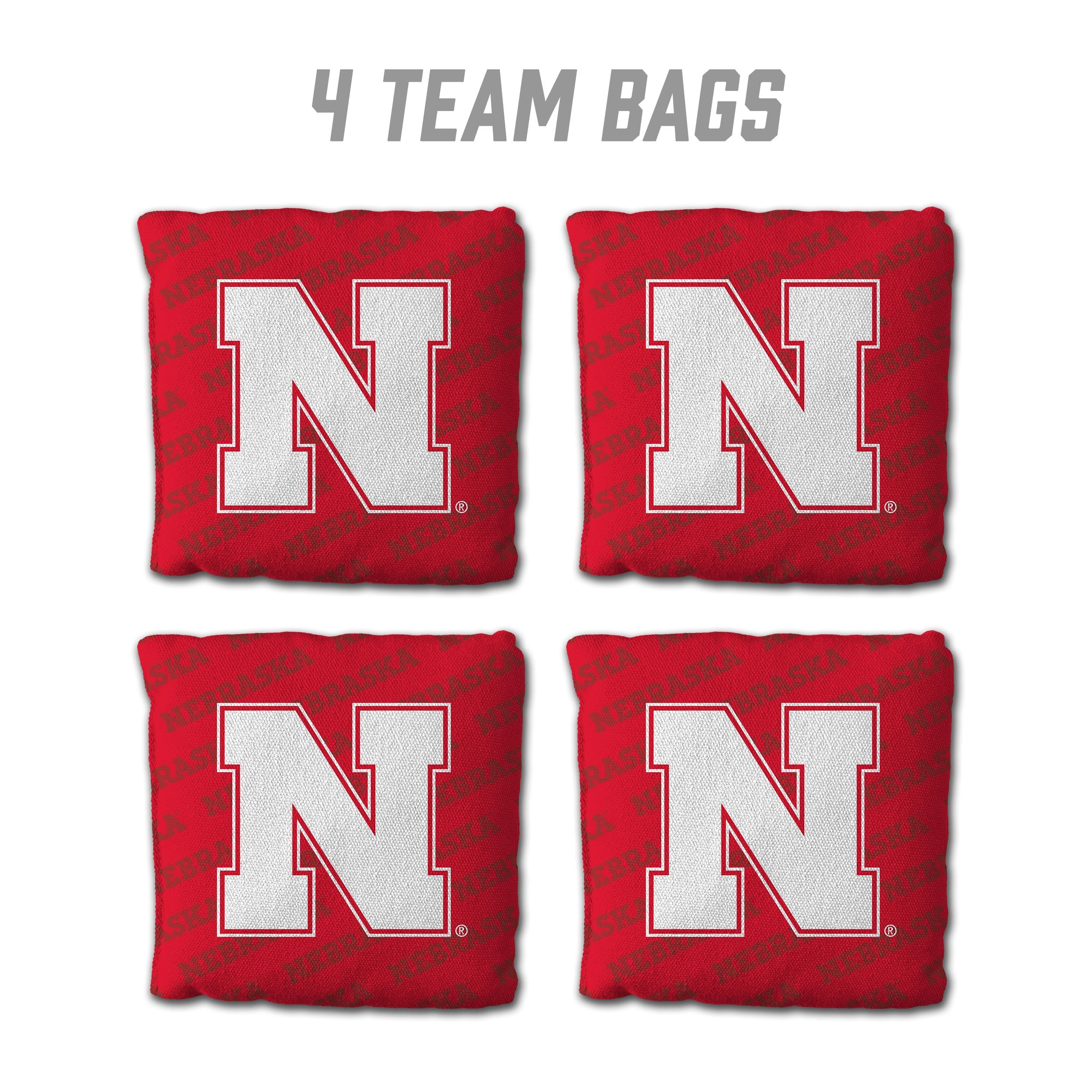 YouTheFan NCAA Nebraska Cornhuskers Cornhole Bags - 4PK - Red - Sports Collectibles, Sports Memorabilia, Sports Fan Shop, Sports Gifts