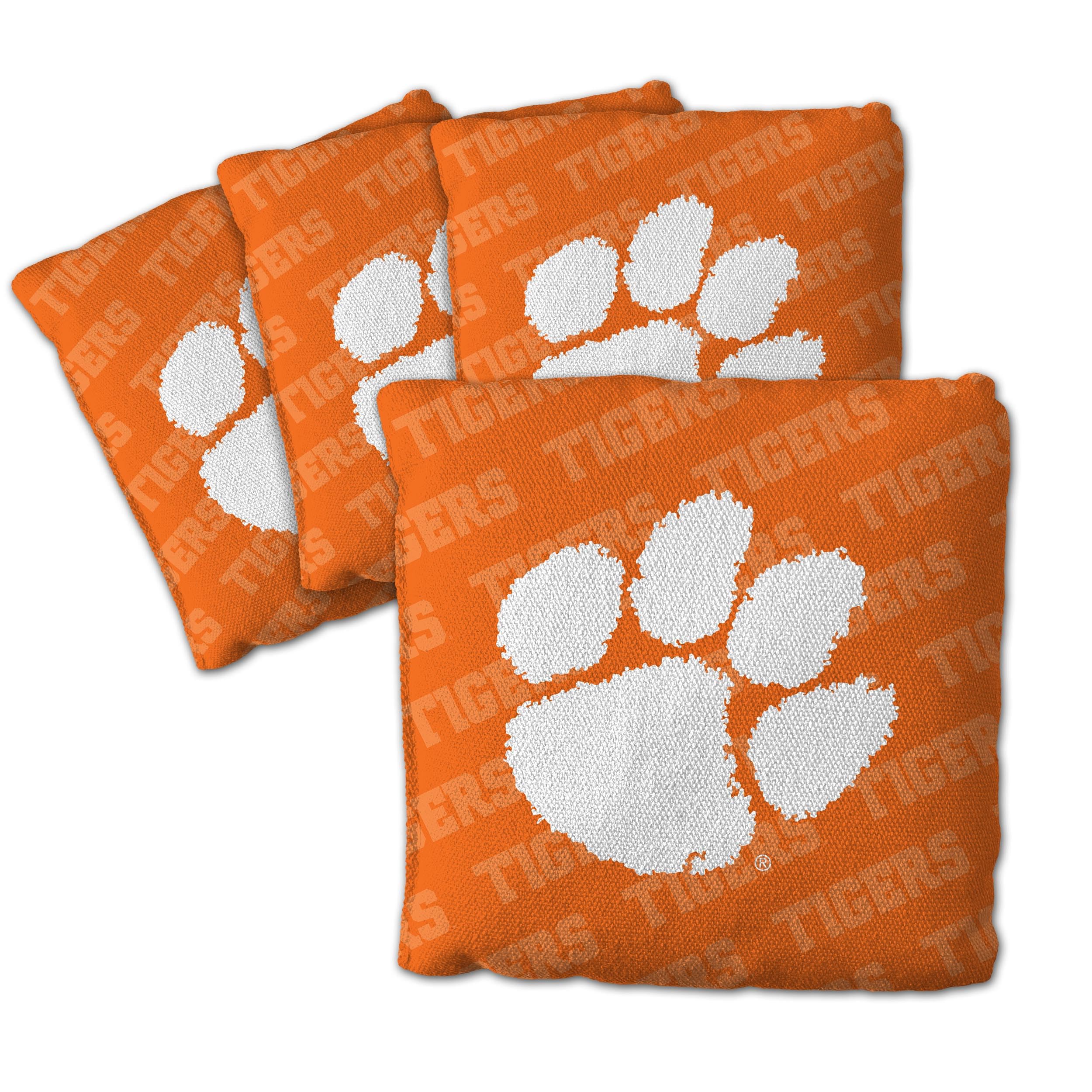YouTheFan NCAA Clemson Tigers Cornhole Bags - 4PK - Orange - Sports Collectibles, Sports Memorabilia, Sports Fan Shop, Sports Gifts