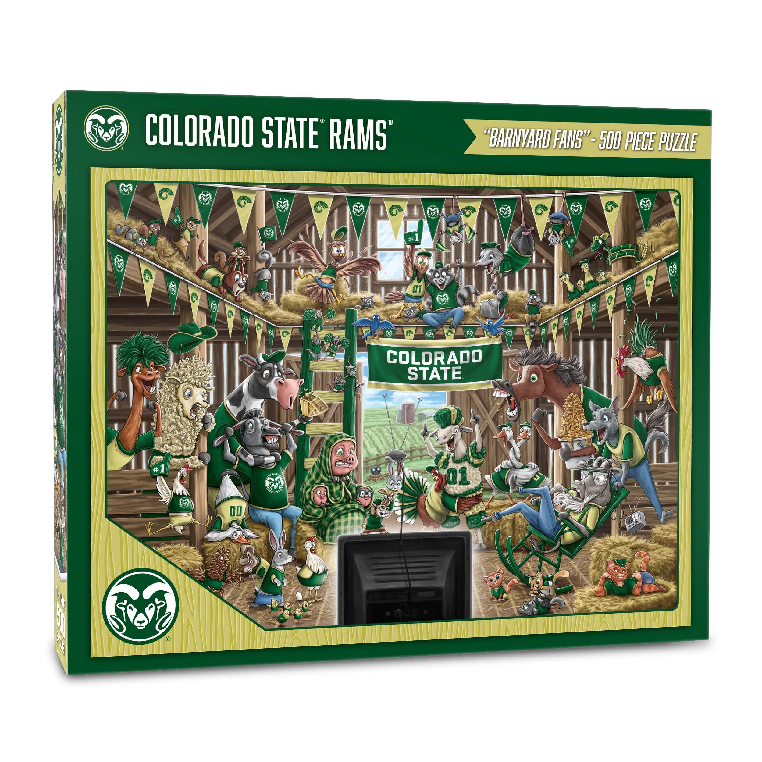 YouTheFan NCAA Colorado State Rams Barnyard Fans 500pc Puzzle - Sports Collectibles, Sports Memorabilia, Sports Fan Shop, Sports Gifts