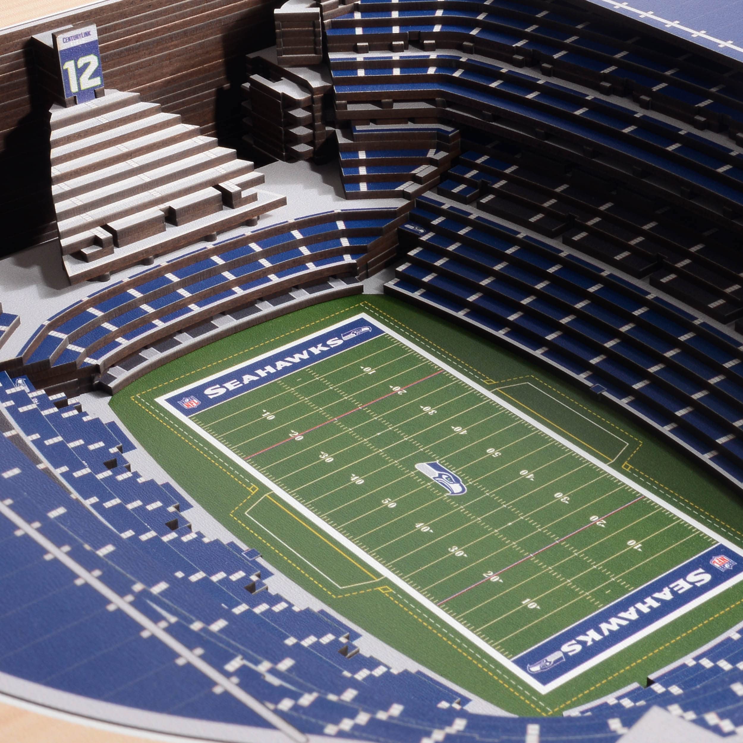 NFL Seattle Seahawks 25-Layer Stadiumviews 3D Wall Art - Sports Collectibles, Sports Memorabilia, Sports Fan Shop, Sports Gifts