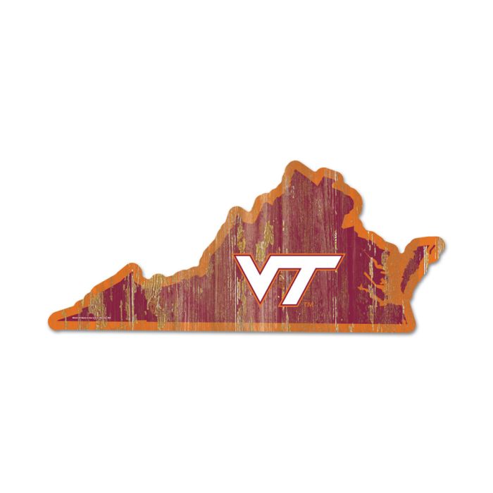 Virginia Tech Hokies STATE SHAPE - Sports Collectibles, Sports Memorabilia, Sports Fan Shop, Sports Gifts
