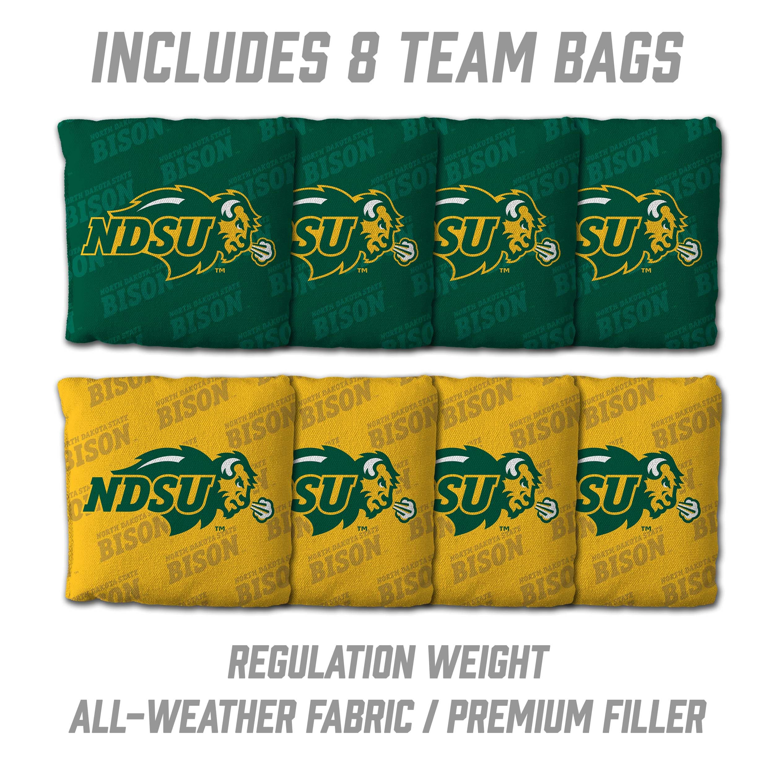 YouTheFan NCAA North Dakota State Bison 2’ x 4’ Professional Wood Cornhole Game with Logo Bags - Sports Collectibles, Sports Memorabilia, Sports Fan Shop, Sports Gifts