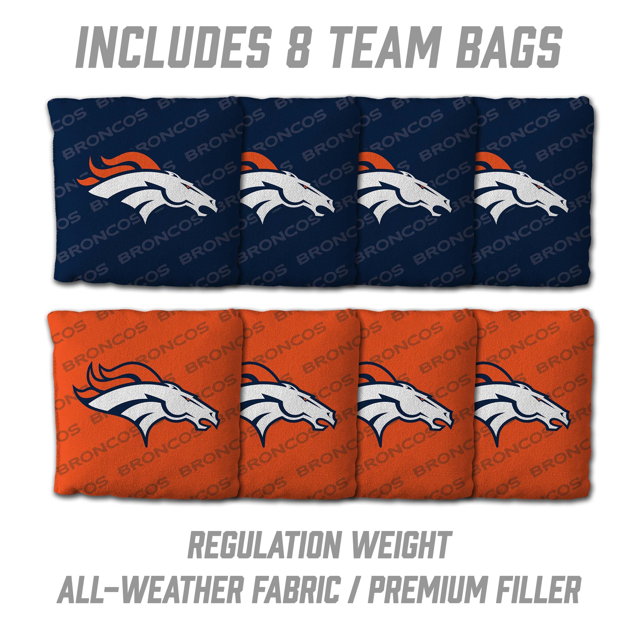 YouTheFan NFL Denver Broncos 2’ x 4’ Professional Wood Cornhole Game with Logo Bags - Sports Collectibles, Sports Memorabilia, Sports Fan Shop, Sports Gifts