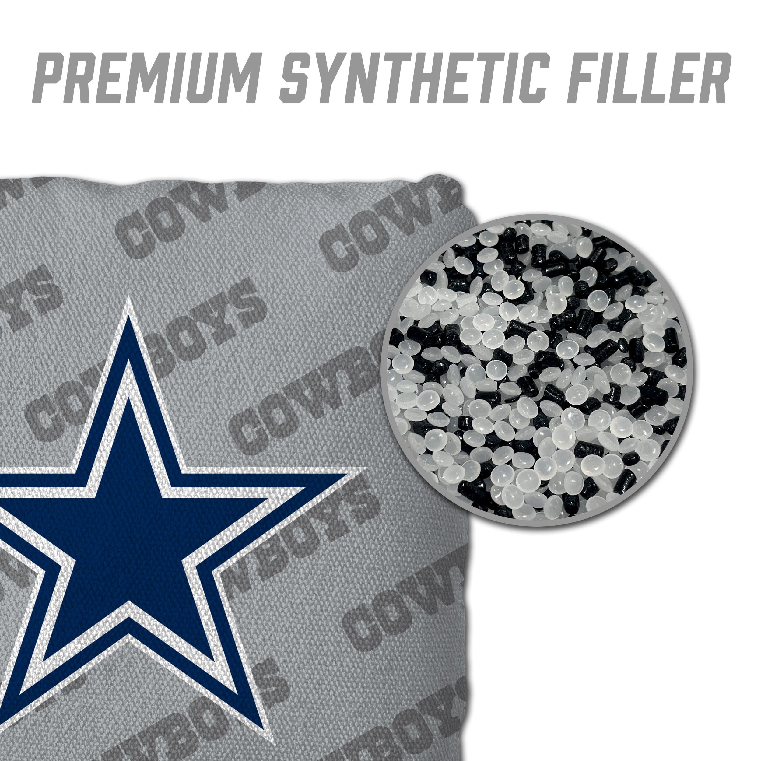 YouTheFan NFL Dallas Cowboys Cornhole Bags - 4PK - Grey - Sports Collectibles, Sports Memorabilia, Sports Fan Shop, Sports Gifts