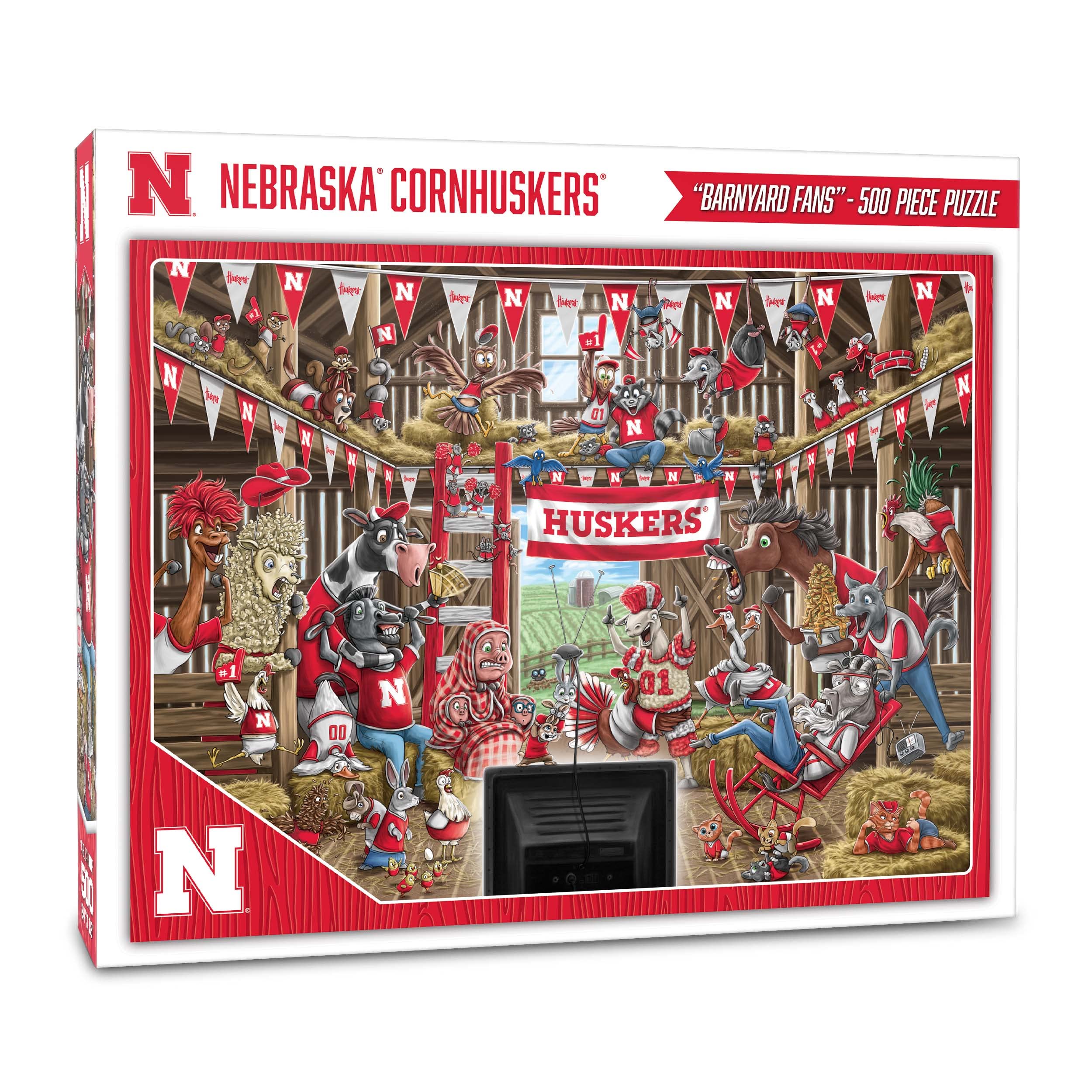 YouTheFan NCAA Nebraska Cornhuskers Barnyard Fans 500pc Puzzle - Sports Collectibles, Sports Memorabilia, Sports Fan Shop, Sports Gifts