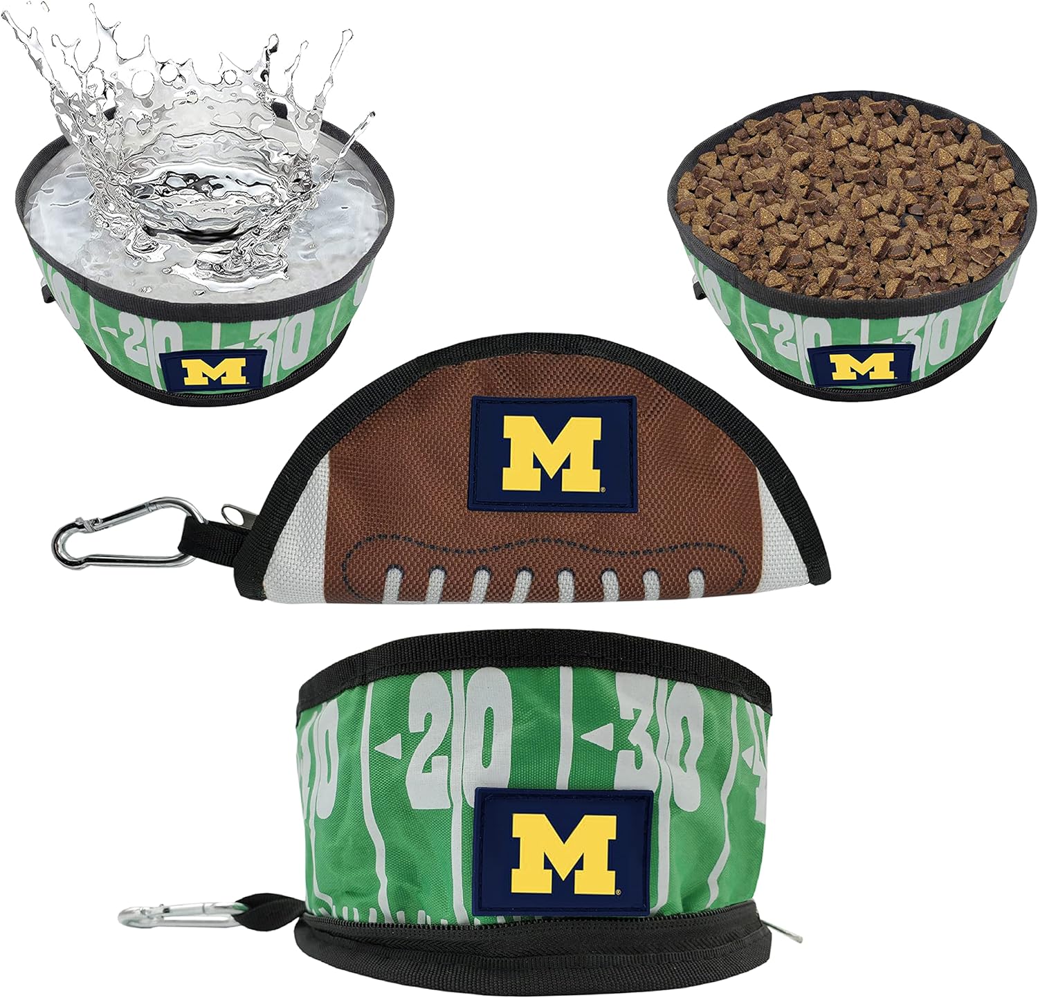 Michigan Collapsible Pet Bowl by Pet First - Sports Collectibles, Sports Memorabilia, Sports Fan Shop, Sports Gifts