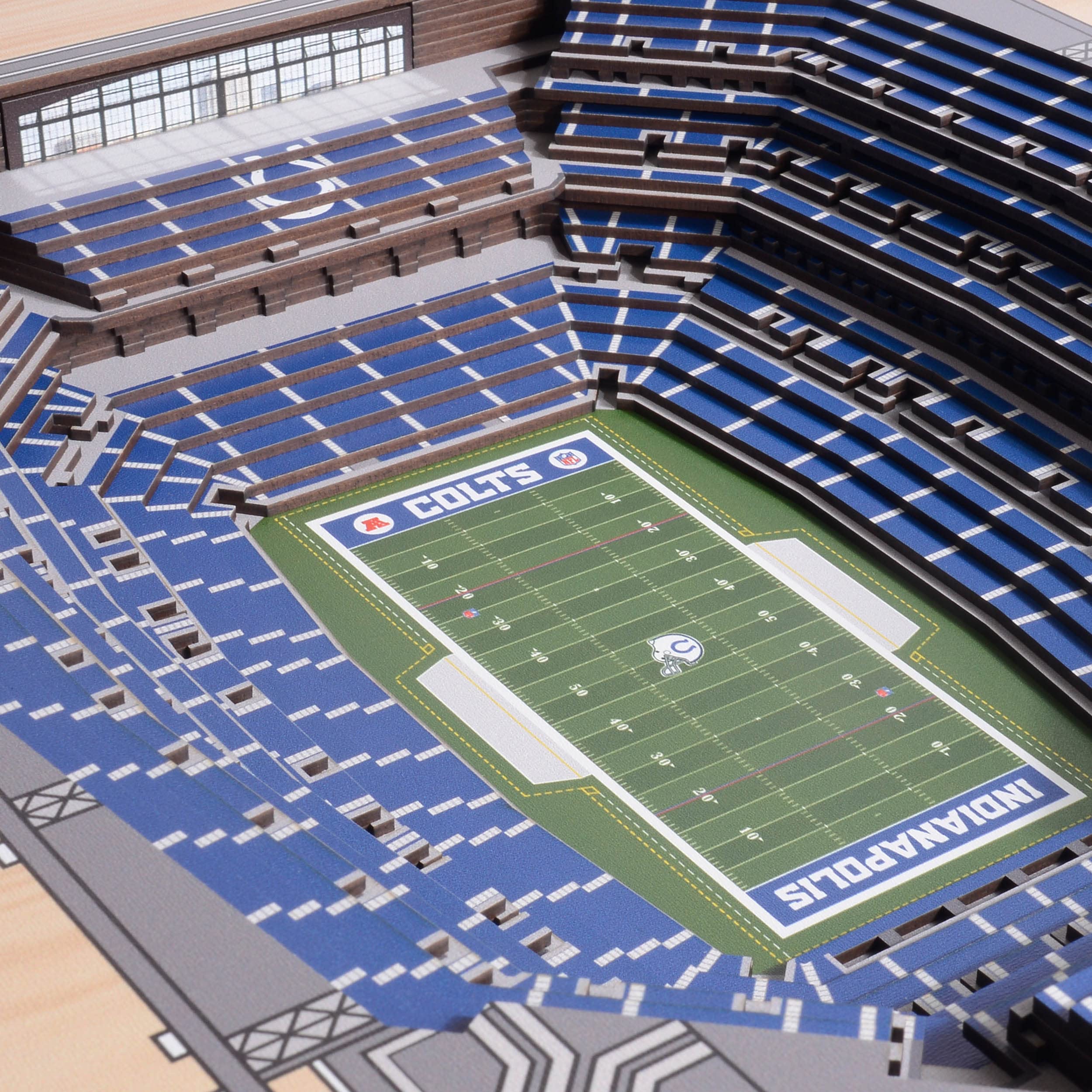 YouTheFan NFL Indianapolis Colts 25-Layer StadiumView 3D Wall Art - Sports Collectibles, Sports Memorabilia, Sports Fan Shop, Sports Gifts