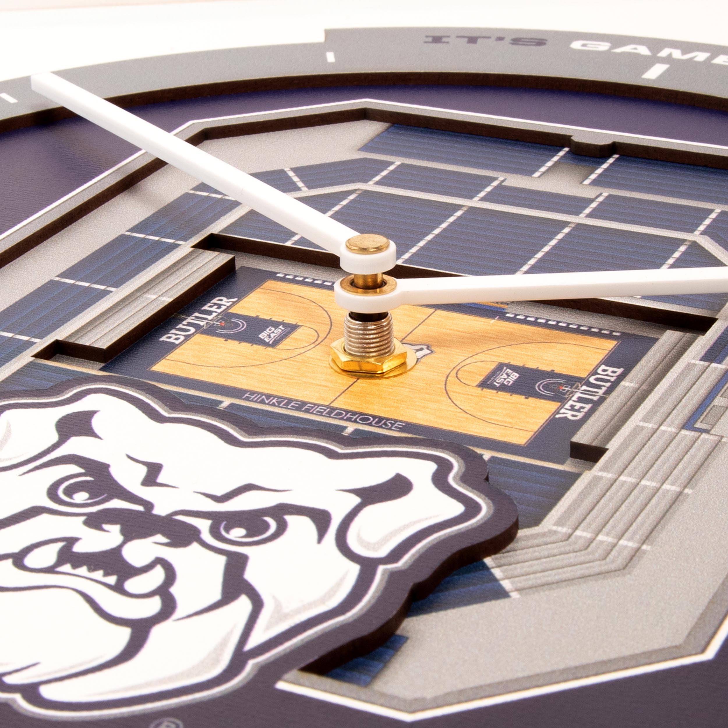 YouTheFan NCAA Butler Bulldogs 3D StadiumView Clock - Sports Collectibles, Sports Memorabilia, Sports Fan Shop, Sports Gifts