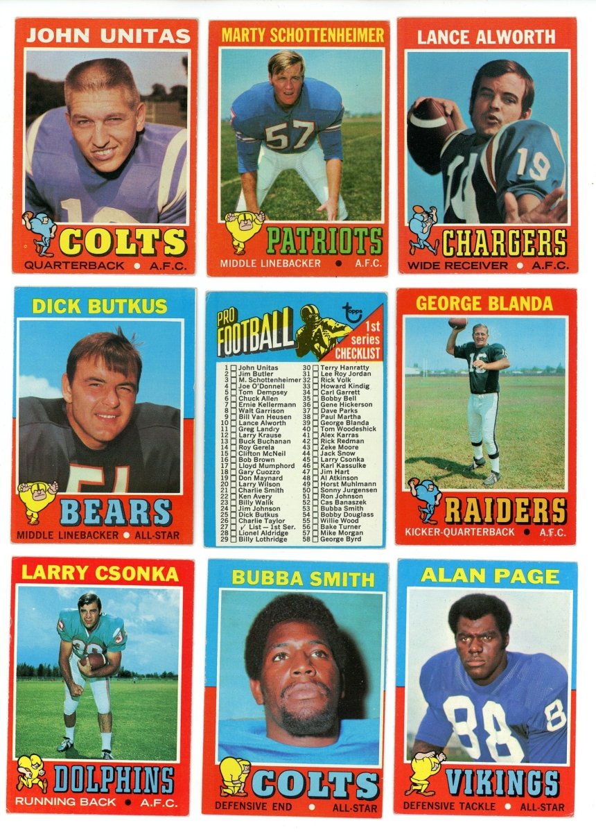 1971 TOPPS FOOTBALL COMPLETE SET BREAK - 10 CARDS PER BOX! - Sports Gifts, Sports Memorabilia, Sports Collectibles, Fan Shop