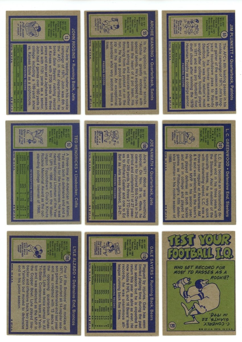 1972 TOPPS FOOTBALL LOW NUMBER SET BREAK BOX– 10 CARDS PER BOX! - Sports Gifts, Sports Memorabilia, Sports Collectibles, Fan Shop