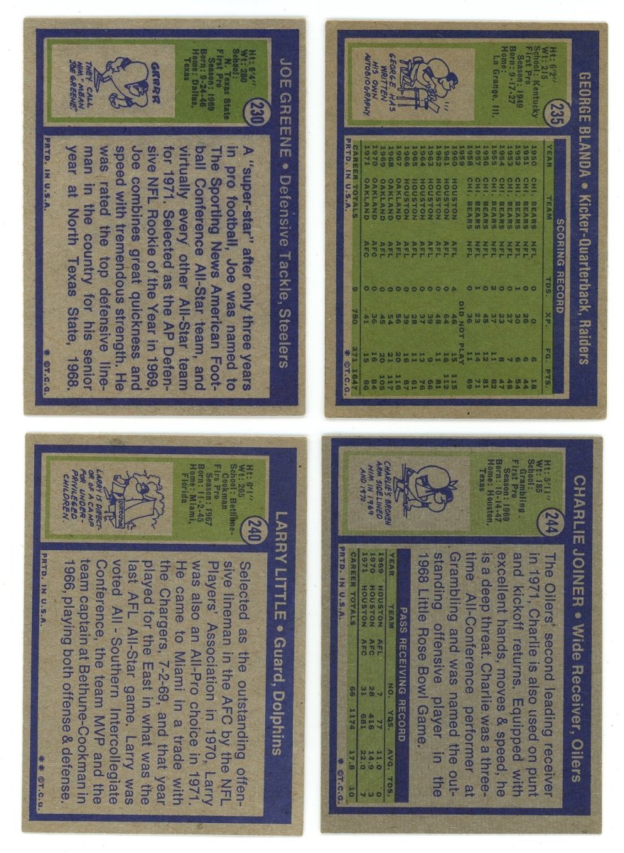 1972 TOPPS FOOTBALL LOW NUMBER SET BREAK BOX– 10 CARDS PER BOX! - Sports Gifts, Sports Memorabilia, Sports Collectibles, Fan Shop