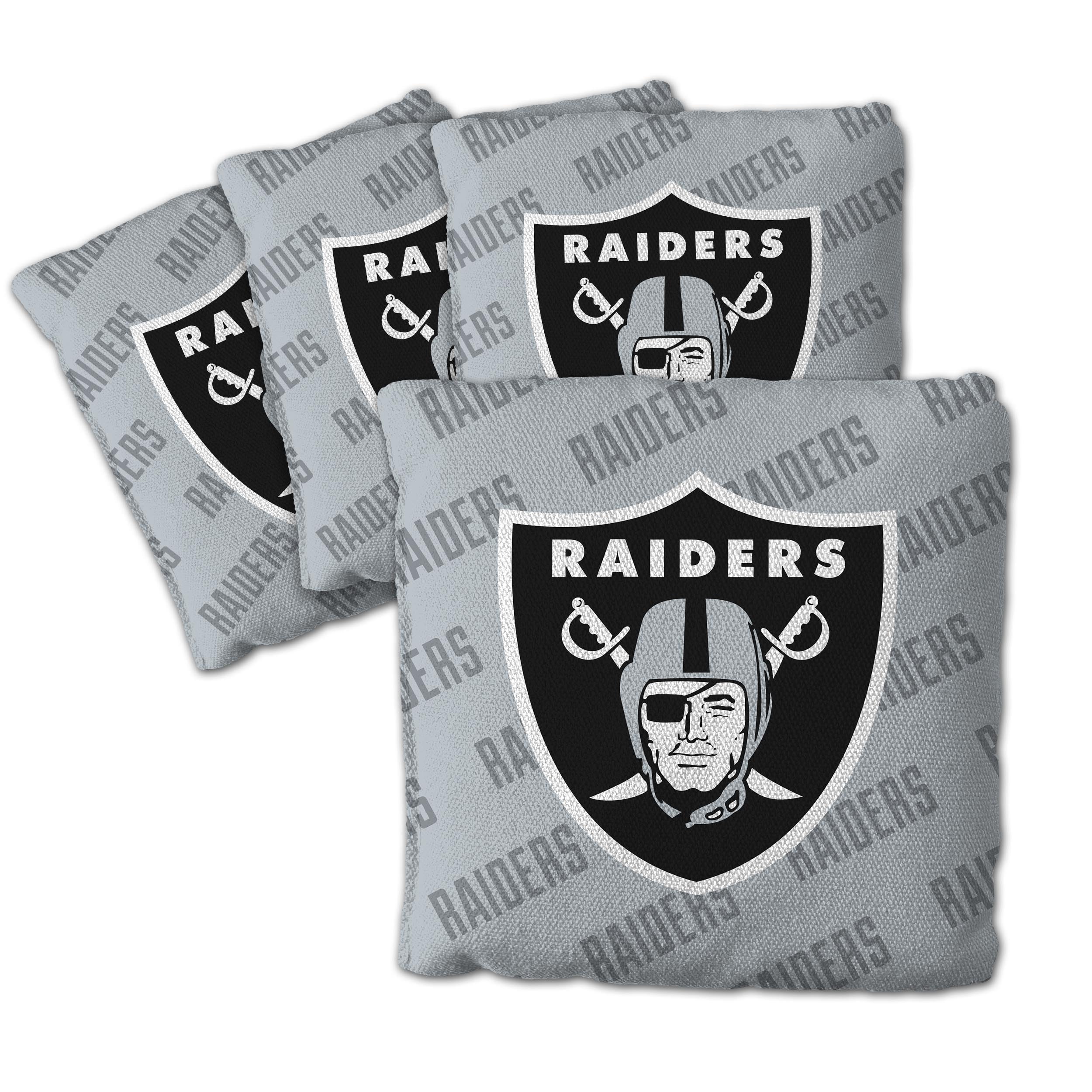 YouTheFan NFL Las Vegas Raiders Cornhole Bags - 4PK - Grey - Sports Collectibles, Sports Memorabilia, Sports Fan Shop, Sports Gifts