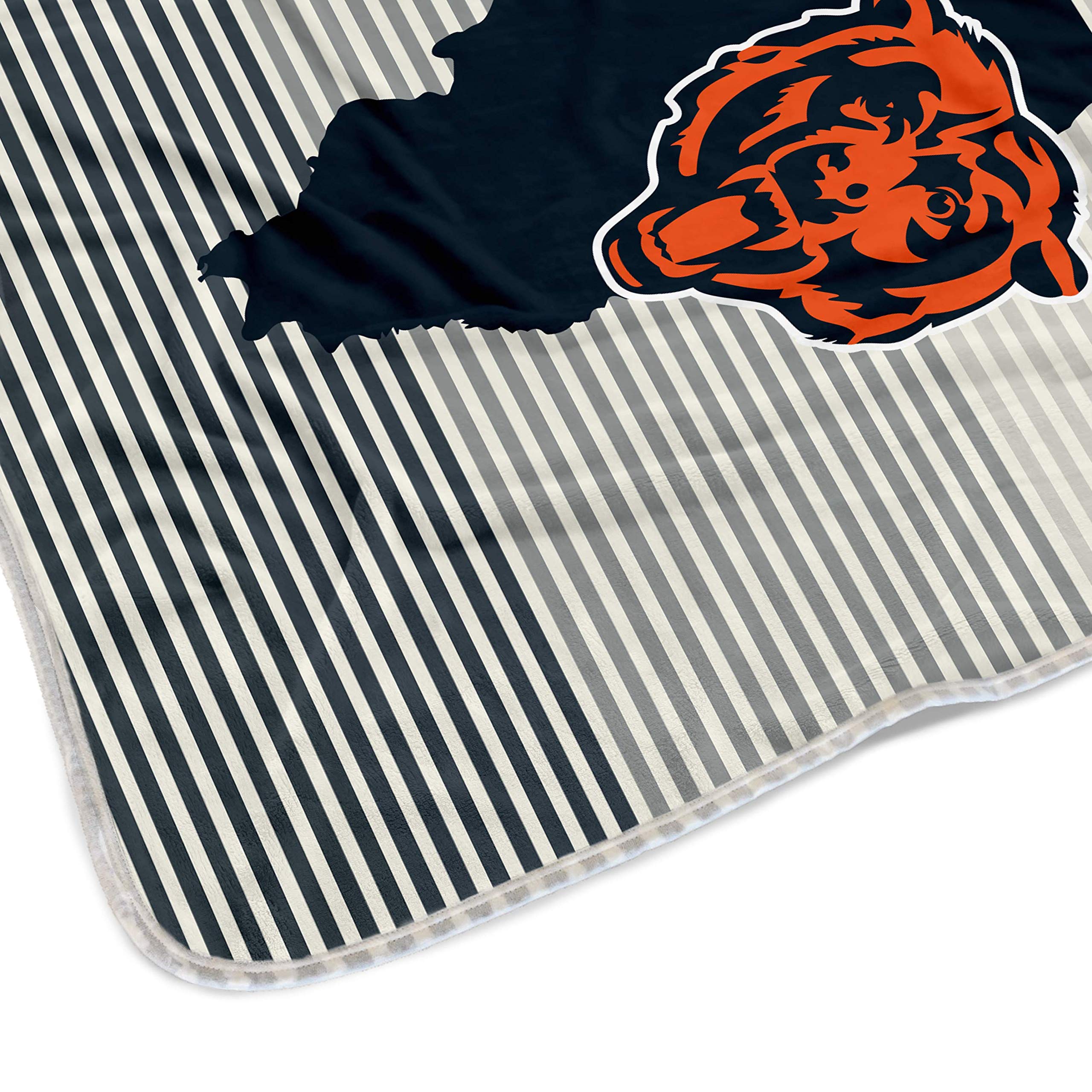 Pegasus Sports NFL Ultra Fleece State Stripe Blanket- Chicago Bears Team Color 60x70 - Sports Gifts, Sports Memorabilia, Sports Collectibles, Fan Shop