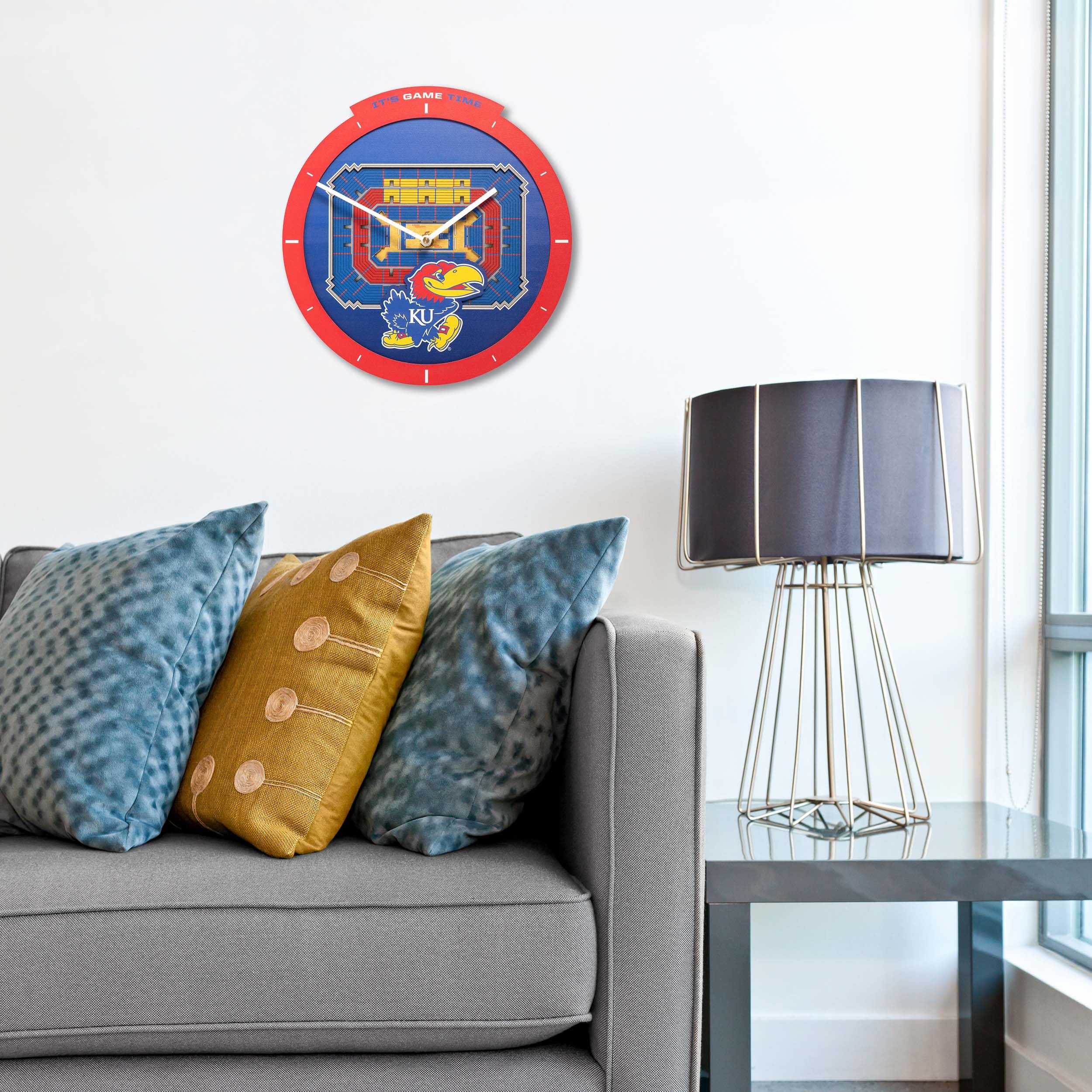 YouTheFan NCAA Kansas Jayhawks 3D StadiumView Clock - Sports Collectibles, Sports Memorabilia, Sports Fan Shop, Sports Gifts