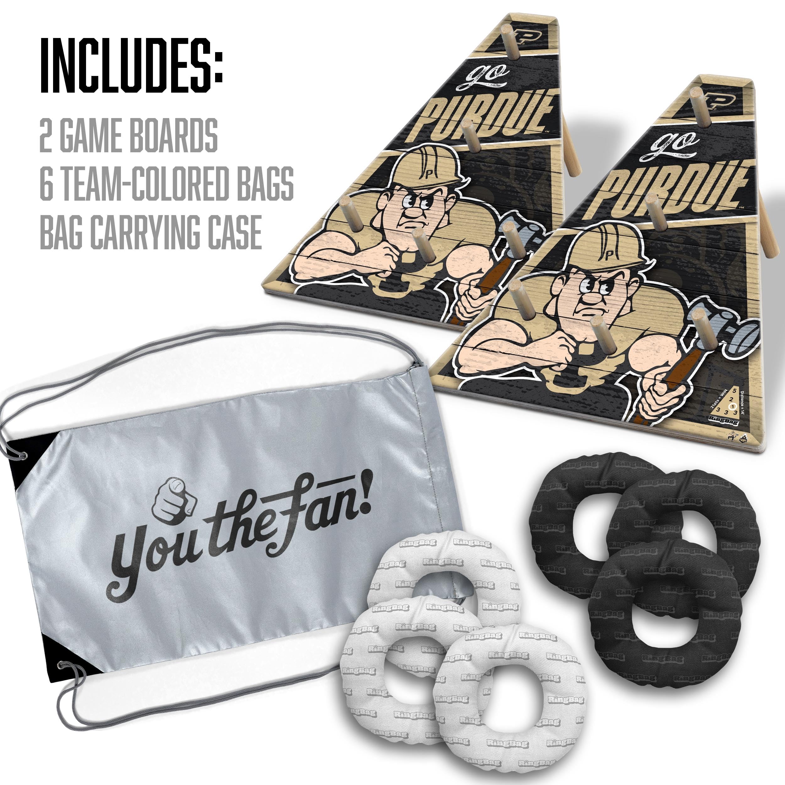 YouTheFan NCAA Purdue Boilermakers RingBag - Sports Collectibles, Sports Memorabilia, Sports Fan Shop, Sports Gifts