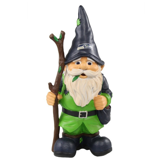 Seattle Seahawks Gnome Holding Stick - Sports Collectibles, Sports Memorabilia, Sports Fan Shop, Sports Gifts